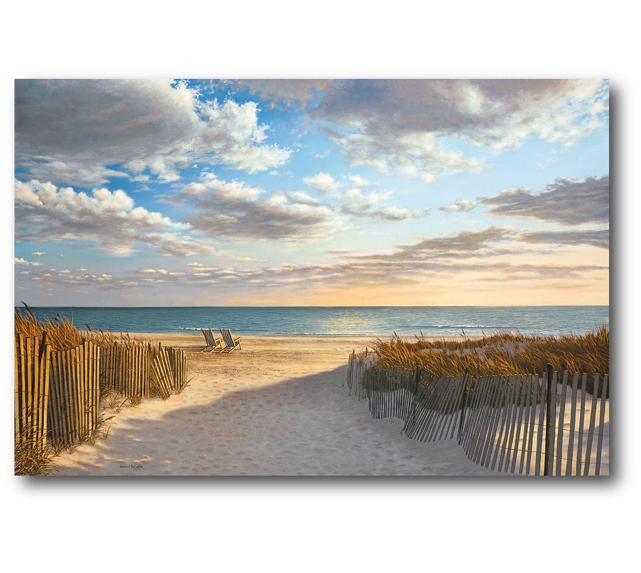 Diamond Art Painting Kit on Stretched Canvas, Sunset Beach