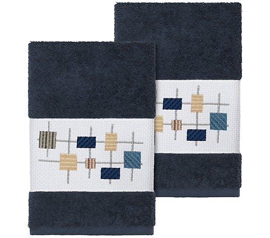 Linum Home Textiles Khloe 2PC Embellished HandTowel Set