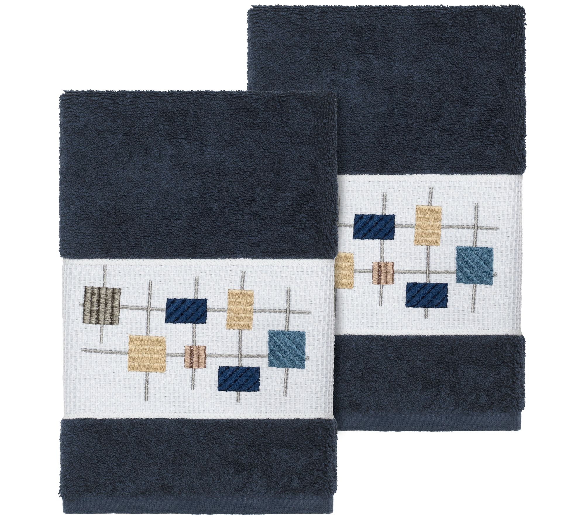 Linum Home Textiles Khloe 2PC Embellished HandTowel Set