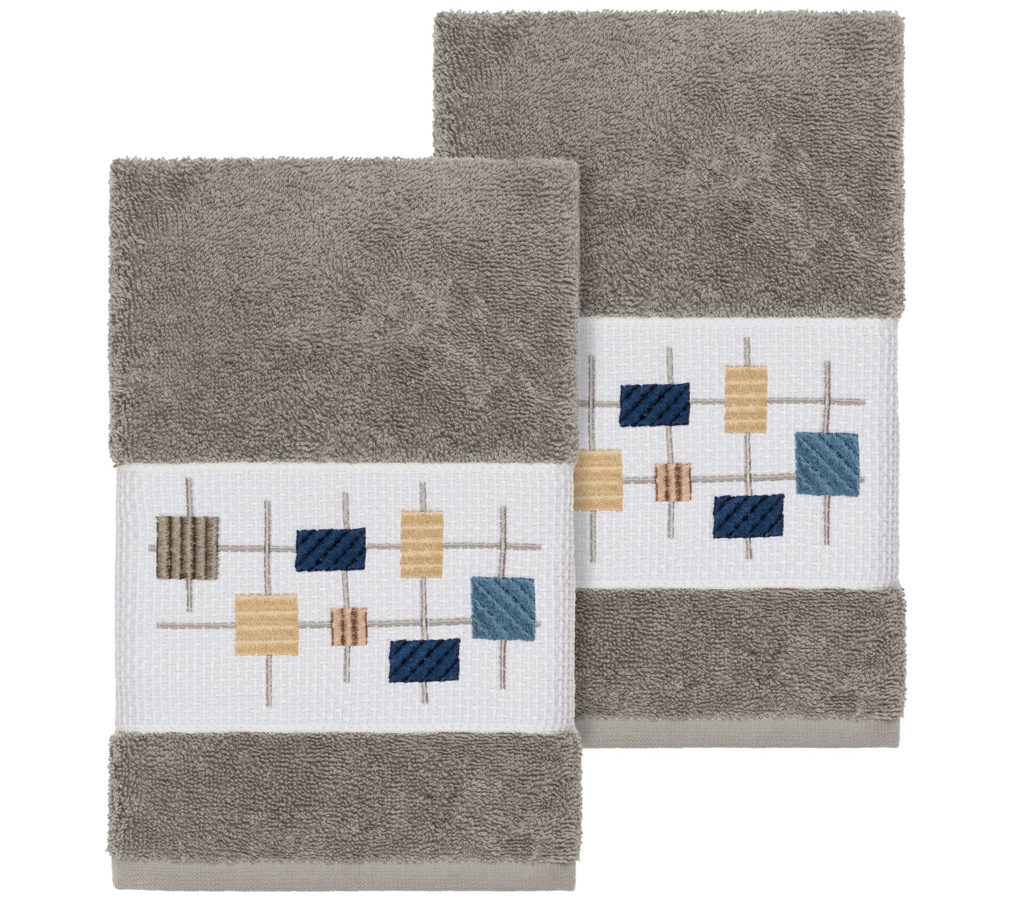 Linum Home Textiles Khloe 2PC Embellished HandTowel Set