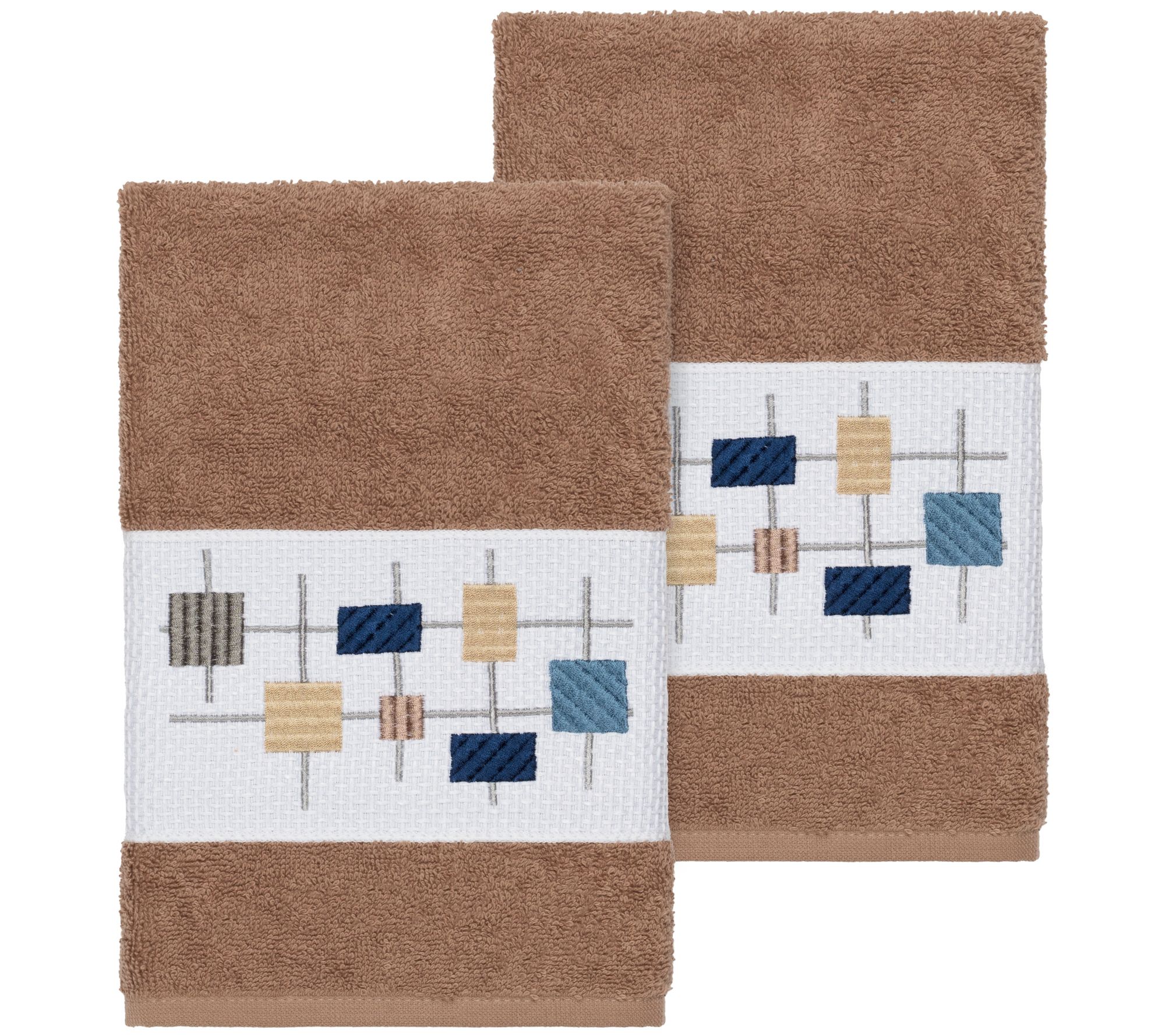 Linum Home Textiles Khloe 2PC Embellished HandTowel Set