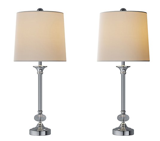 Shiny Silver Table Lamps, Set of 2  - HastingsHome