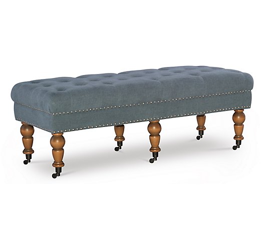 Linon Home Eva 50 Inch Elegant Decorative Traditional Bench