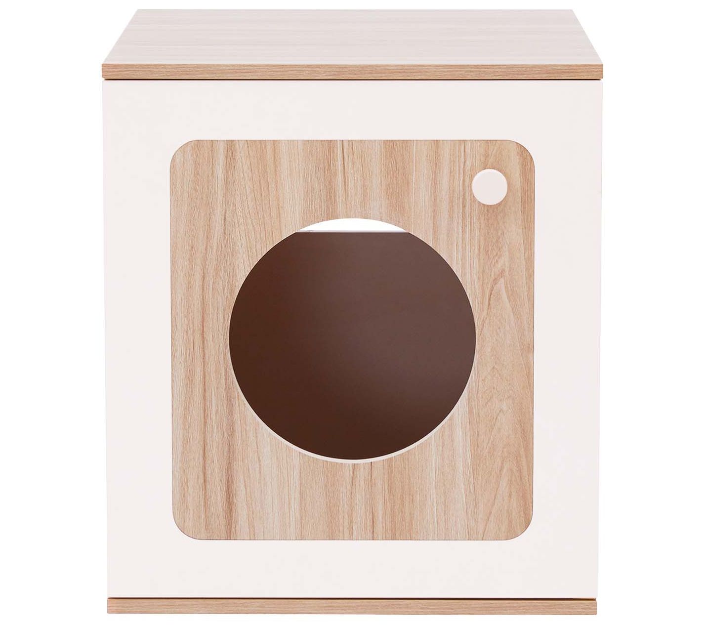 Teamson Pets Wooden Cat Litter Box Enclosed Side Table