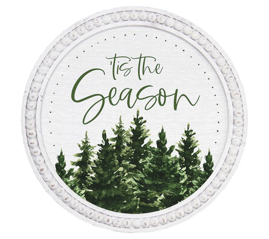 Sincere Surroundings 14" 'Tis The Season Beaded Art