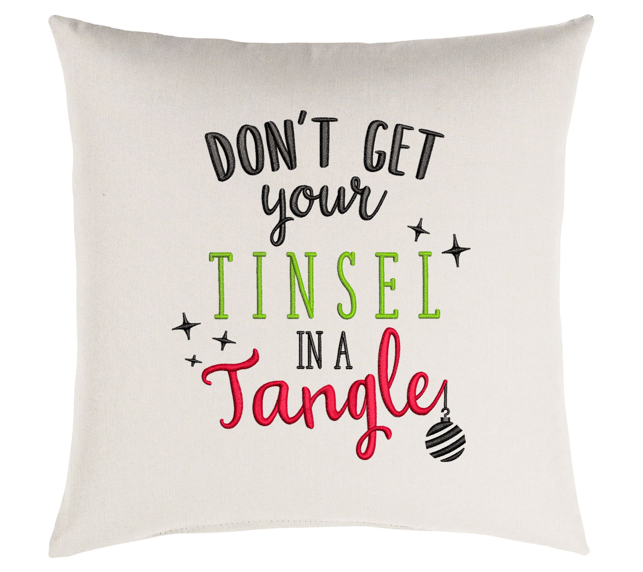 Tinsel In A Tangle Pillow