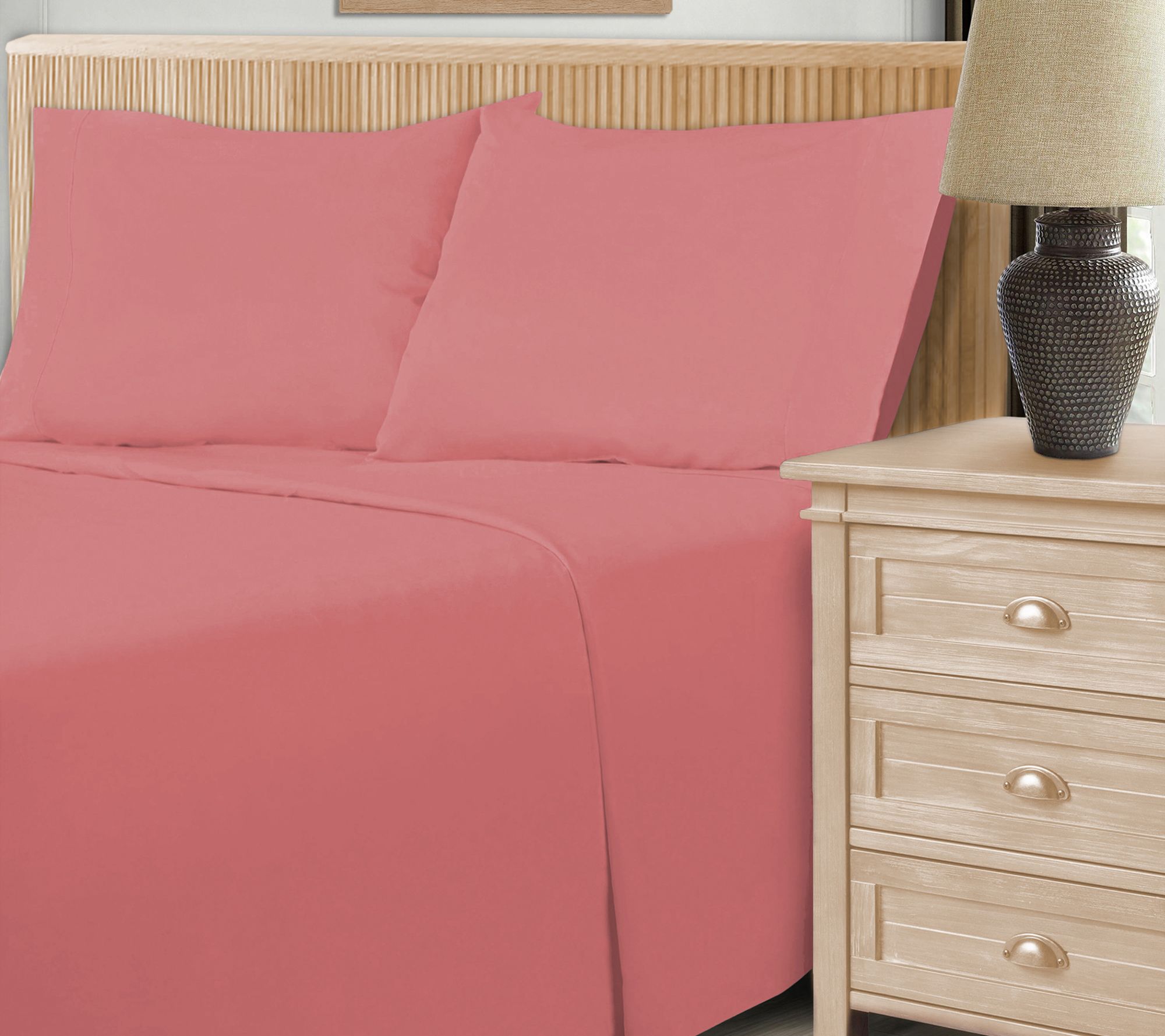 Superior Solid 600 Thread Count Cotton Blend Shet Set, Full