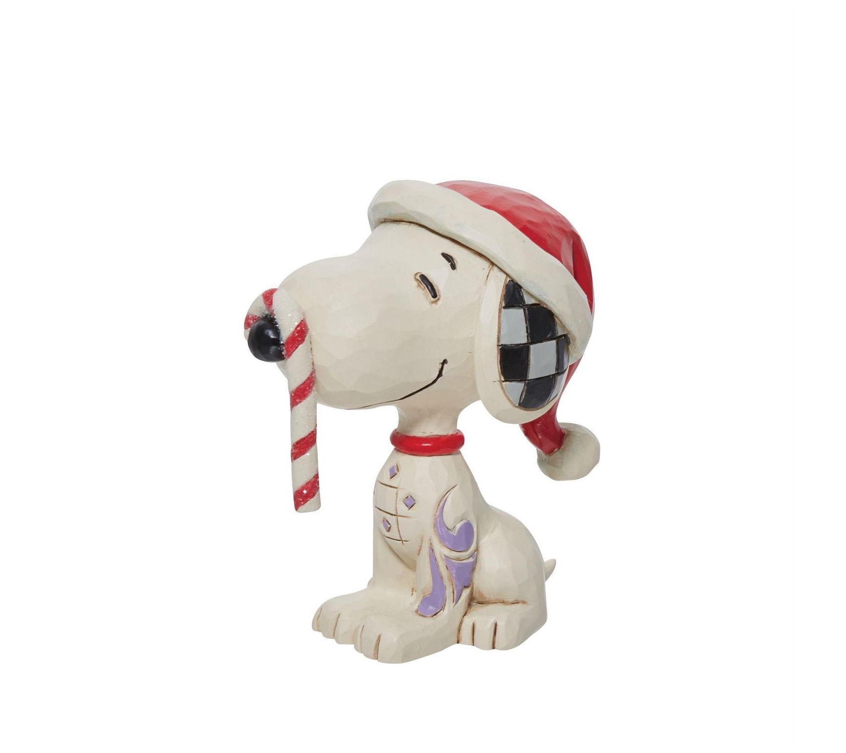 Enesco Peanuts by Jim Shore Snoopy Glitter Candy Cane Mini - QVC.com