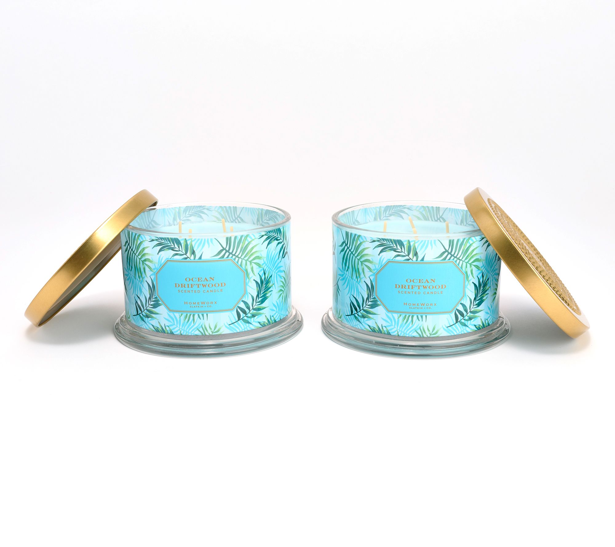 HomeWorx by Slatkin & Co. Set of 2 18oz Ocean Driftwood Candles