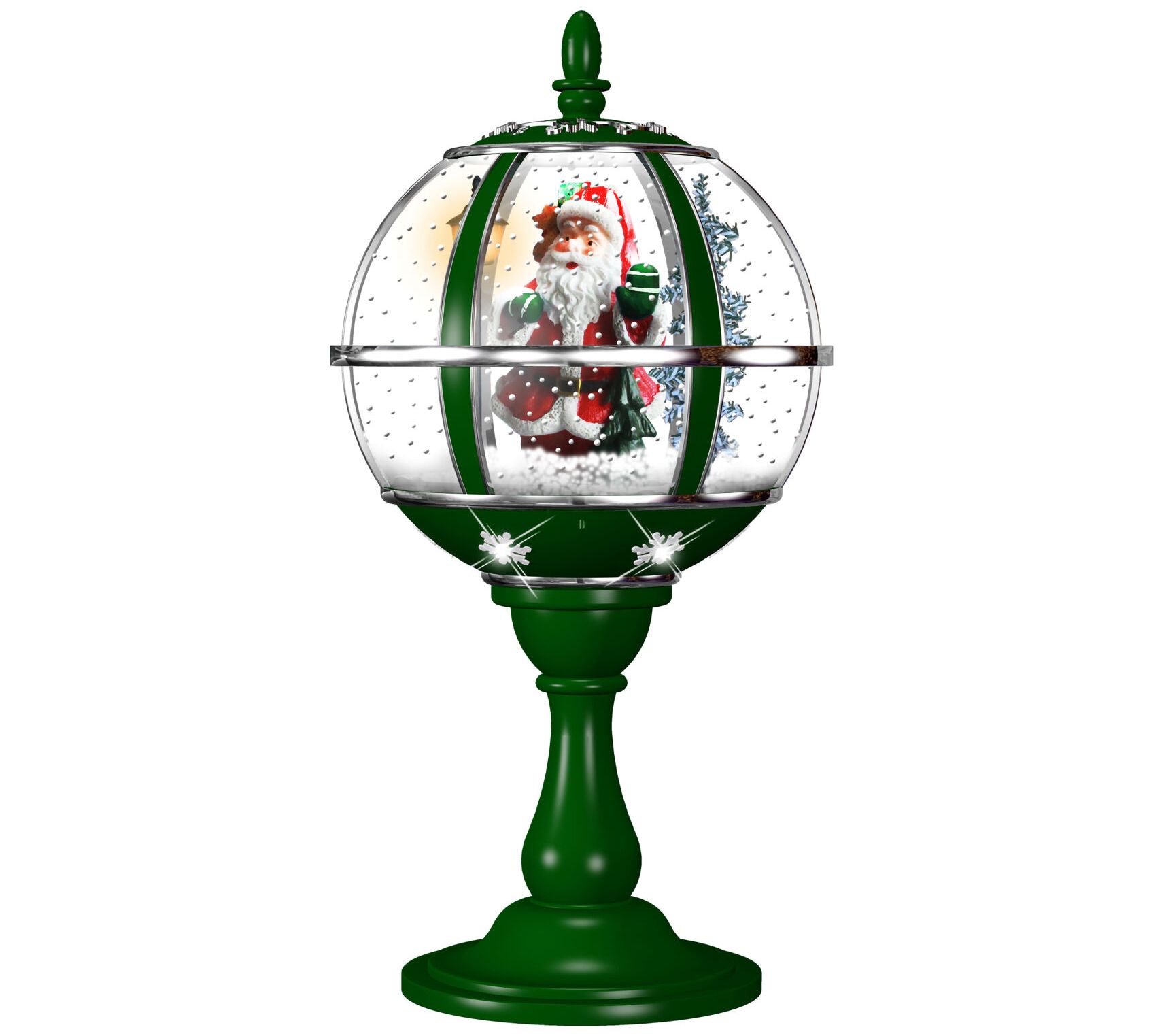 Christmas Time 23-In. Tabletop Musical Snow Glo be with Santa - QVC.com