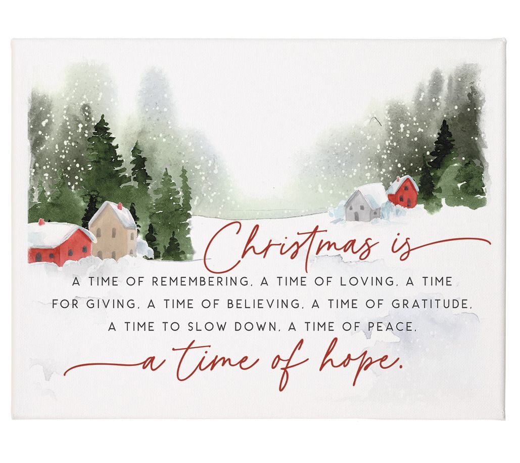 Sincere Surroundings 17" Christmas Is Time Wrap ped Canvas