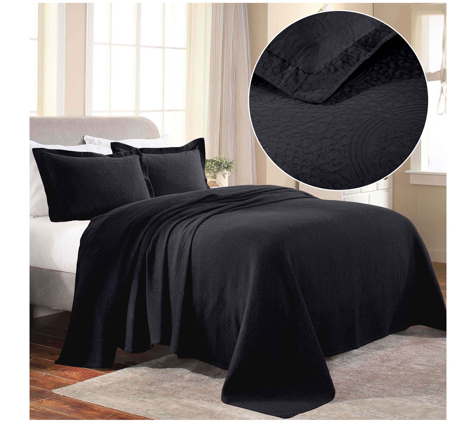 Superior Cotton 3PC Bedspread Set, Full