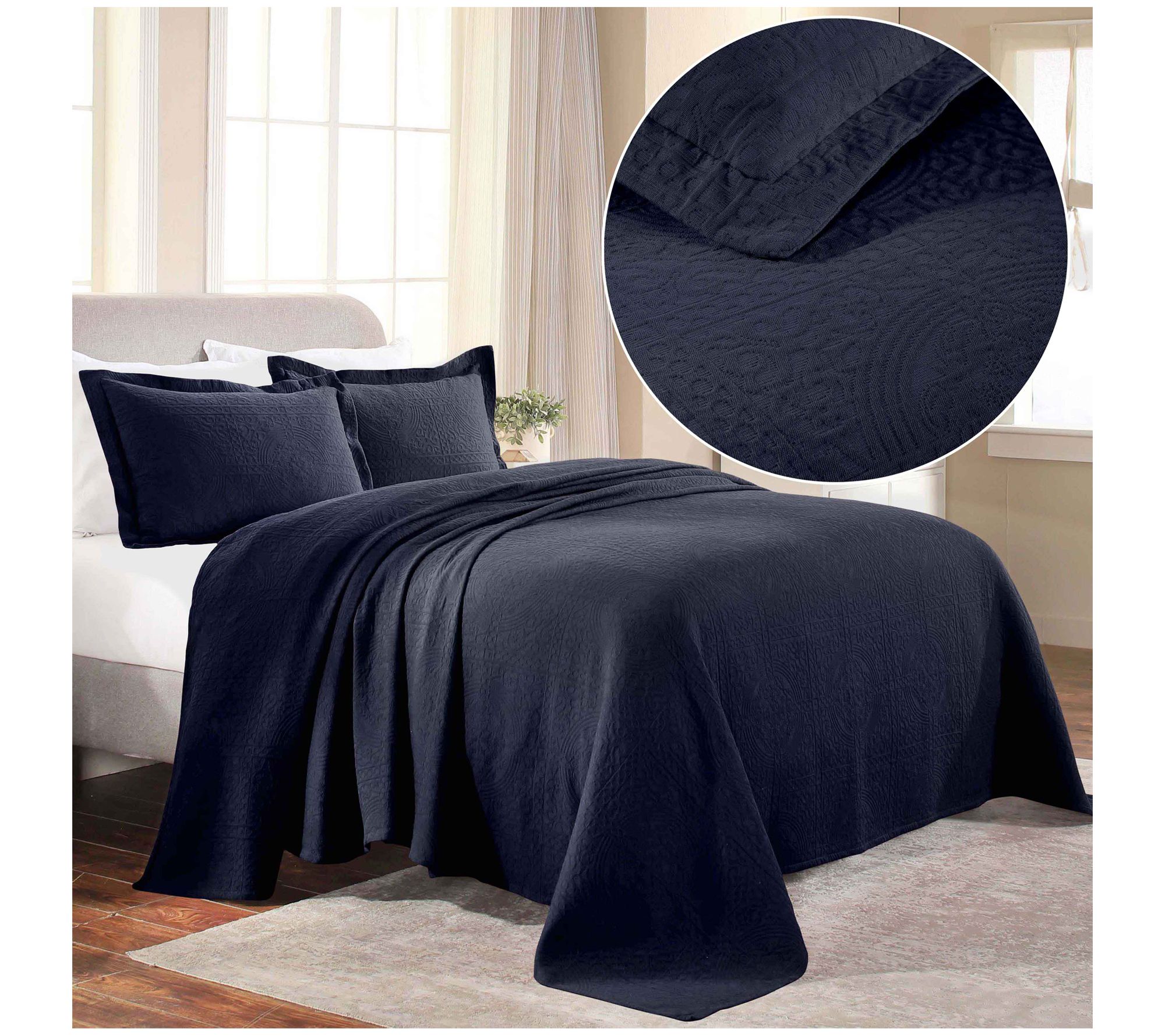 Superior Cotton 3PC Bedspread Set, Full