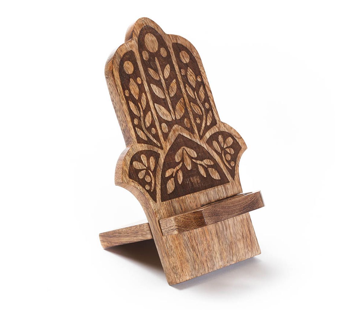 Matr Boomie Wood Hamsa Phone Stand