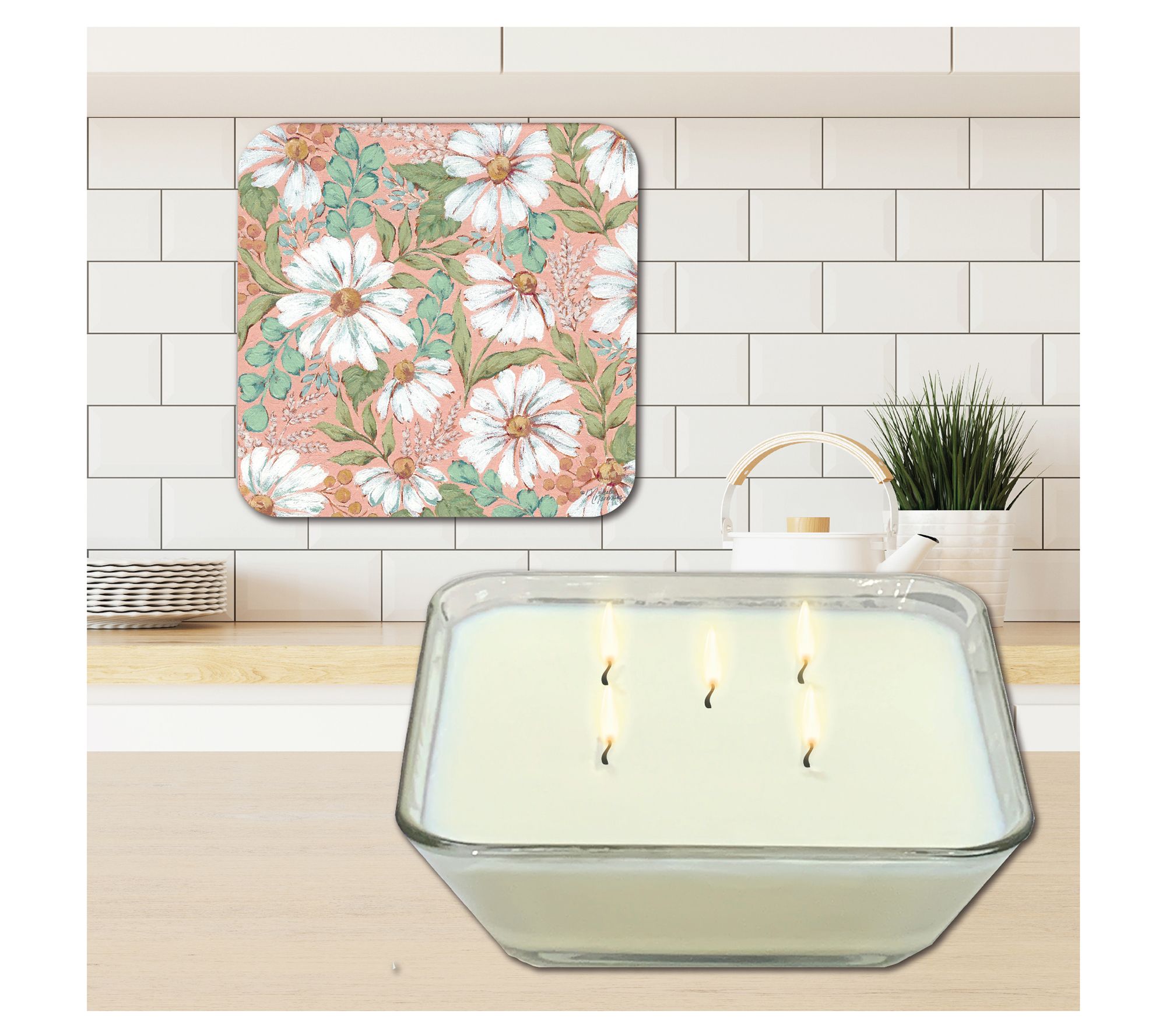 Courtside Market Spring Has Sprung Soy Wax Candle & Artboard