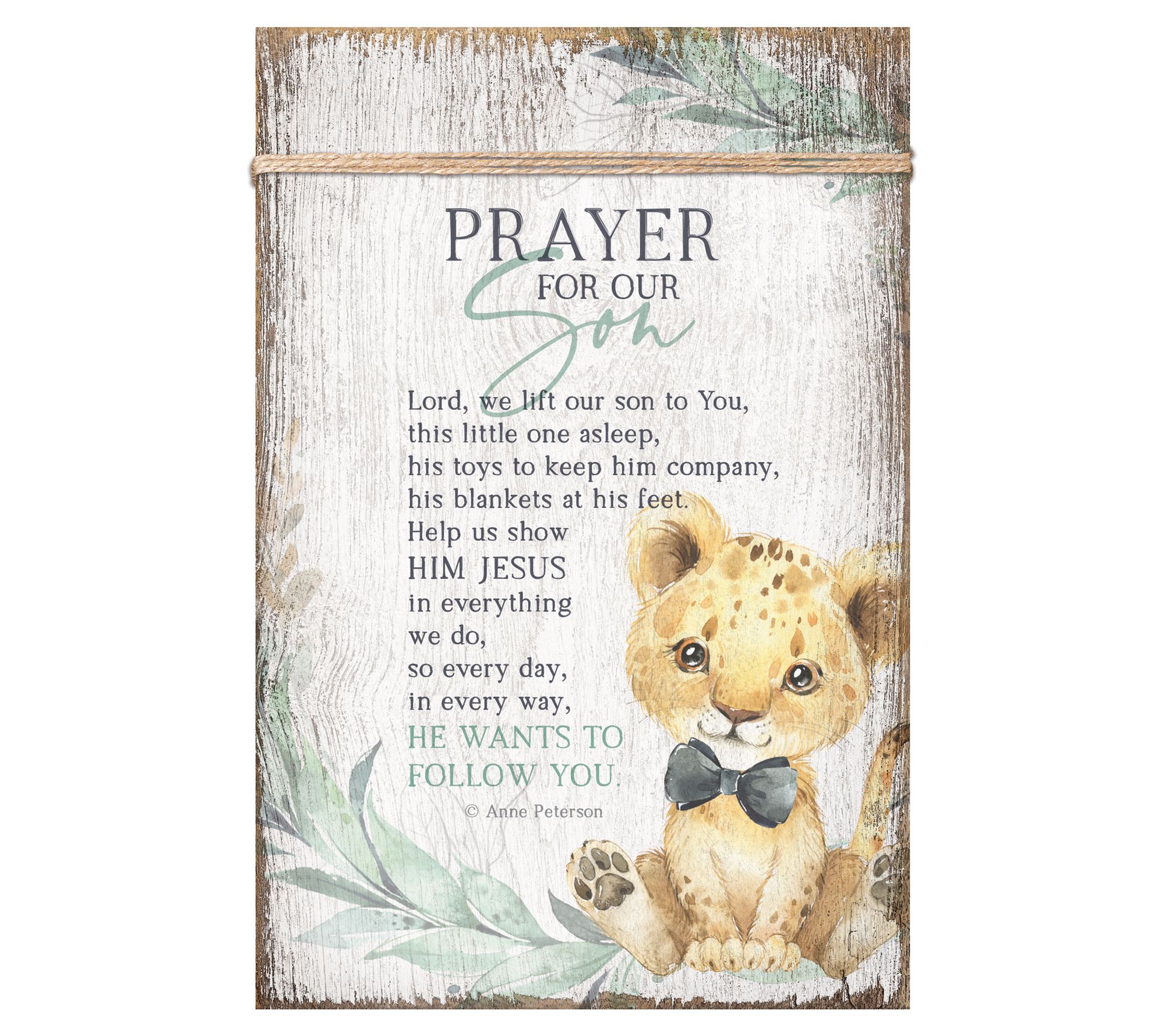Dexsa Prayer For Our Son Wood Wall Plaque withEasel