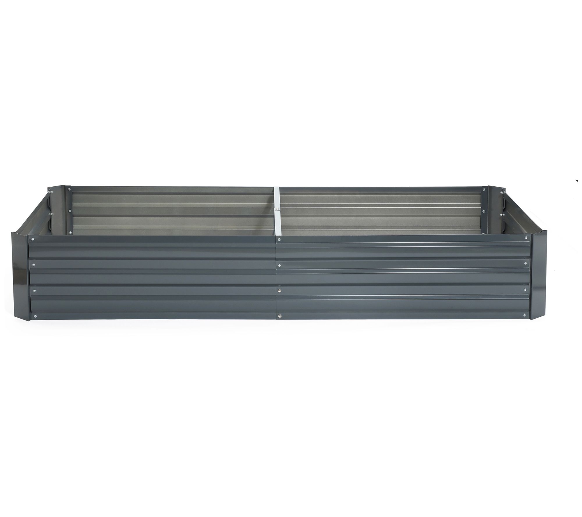LuxenHome Gray Metal Rectangular 6x3 Garden BedPlanter
