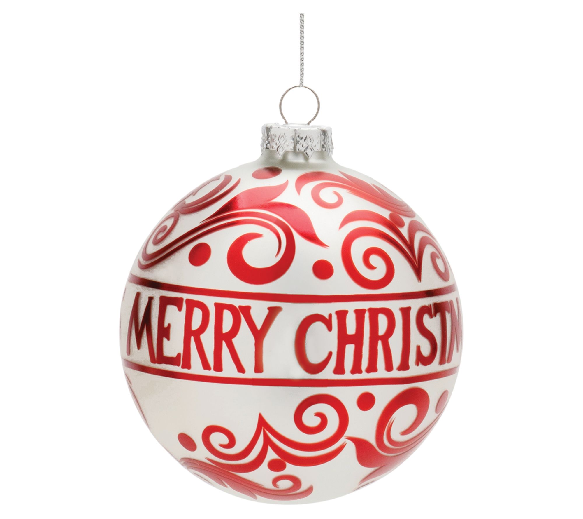 Melrose Merry Christmas Ball Ornament (Set of 6)