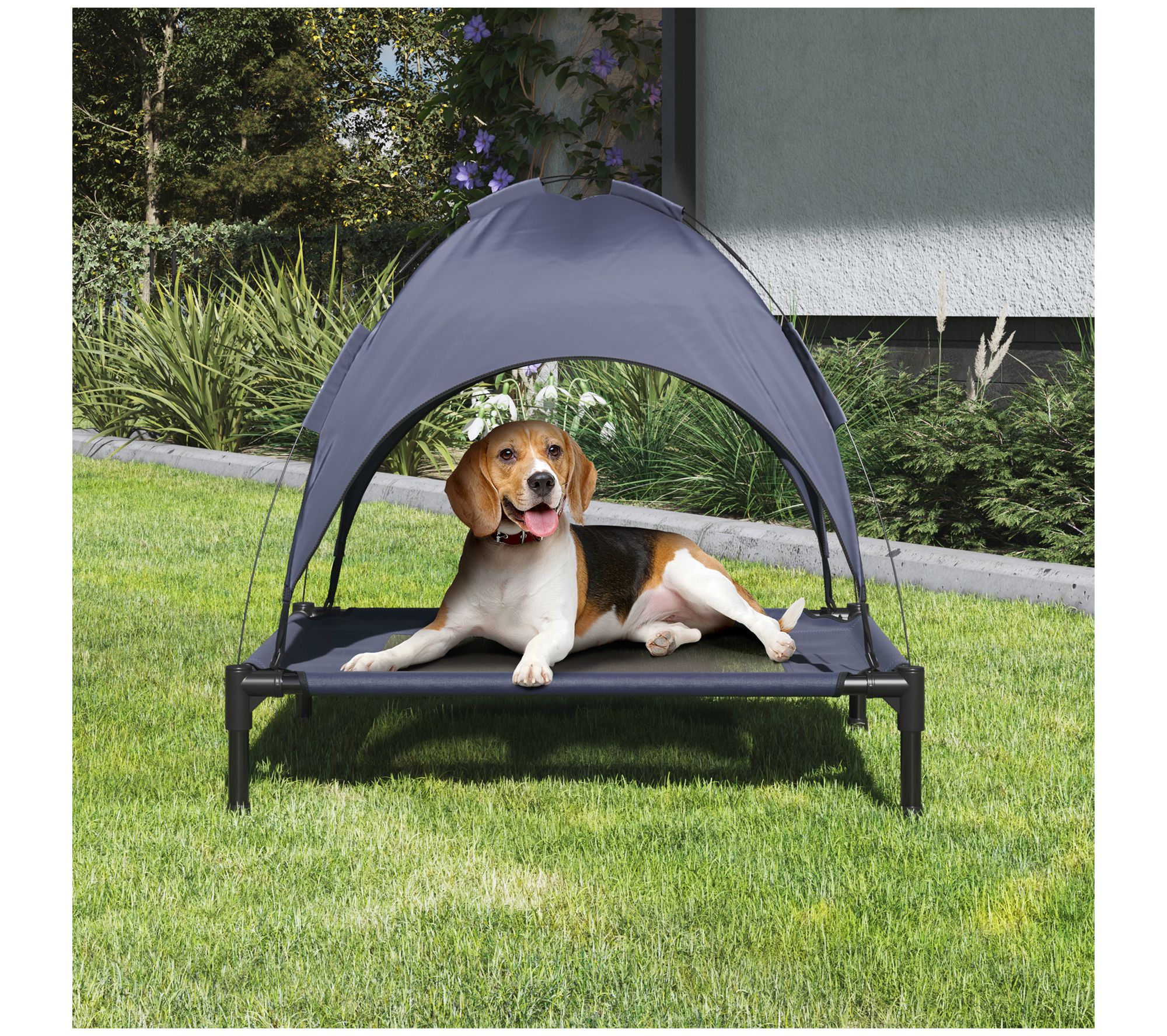 Petmaker Elevated Indoor/Outdoor Pet Bed with Canopy 30"