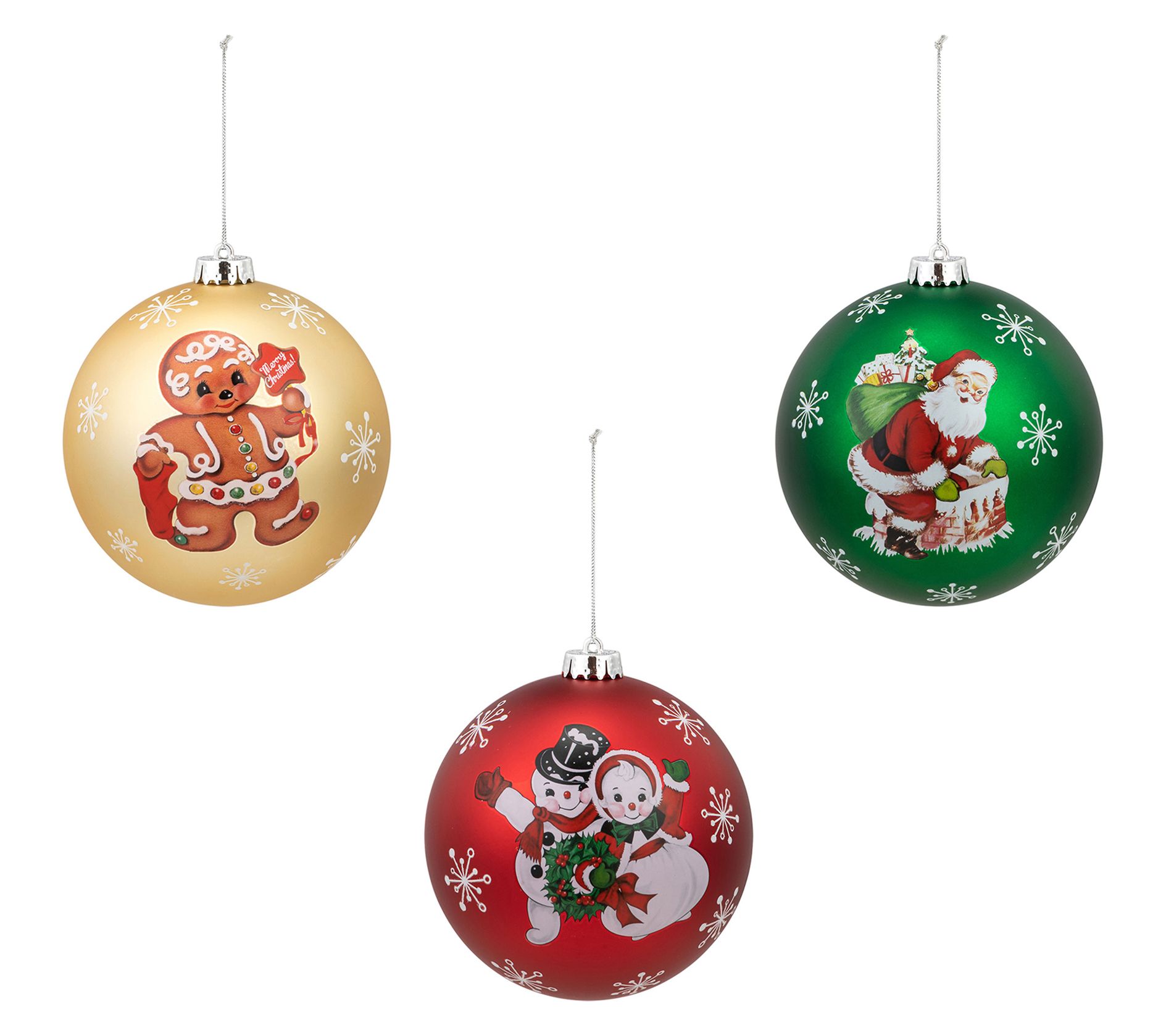 Mr. Christmas 6 in. Set of 3 Shatterproof BallOrnaments