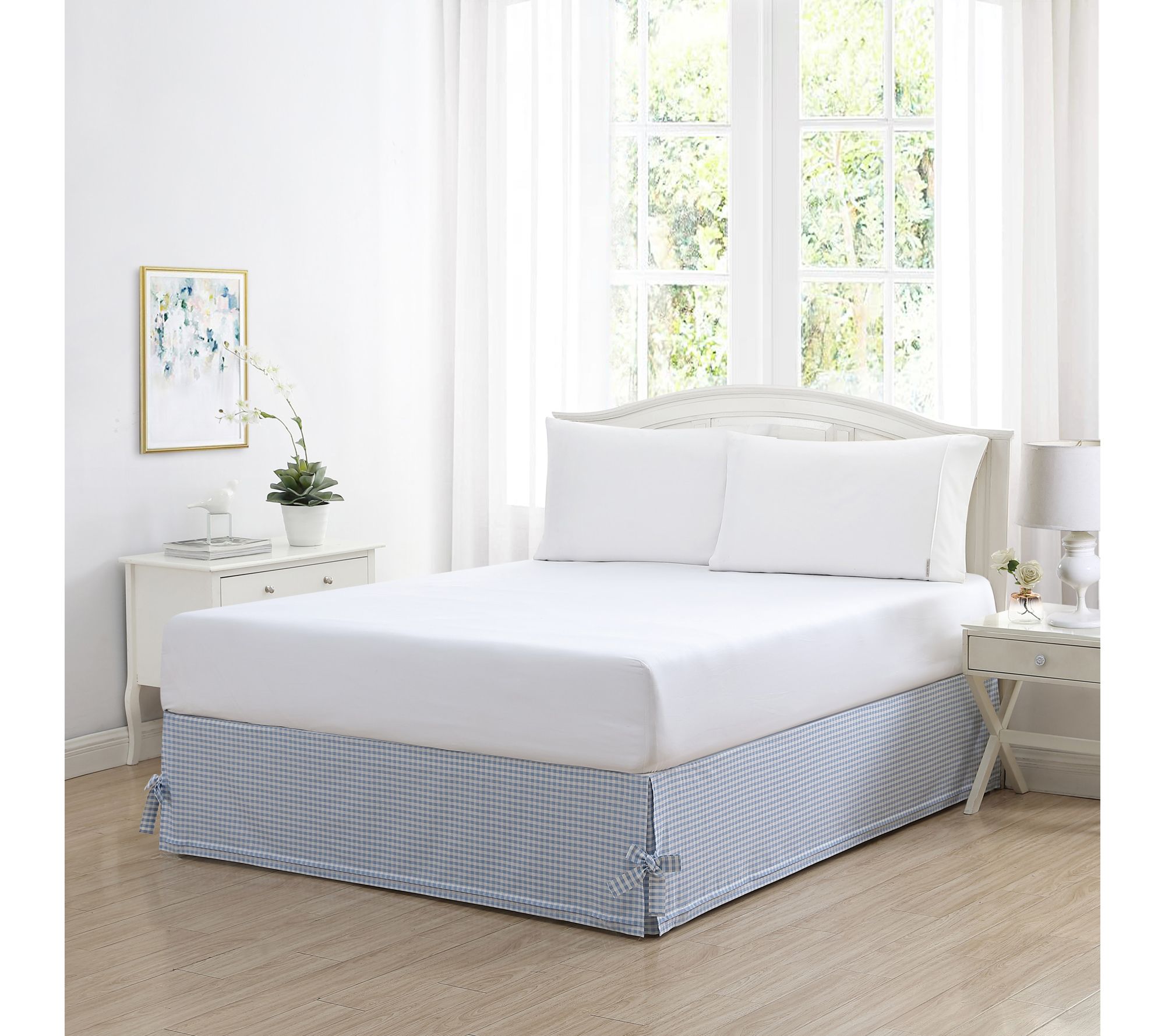 Laura Ashley Hedy Blue King Bedskirt