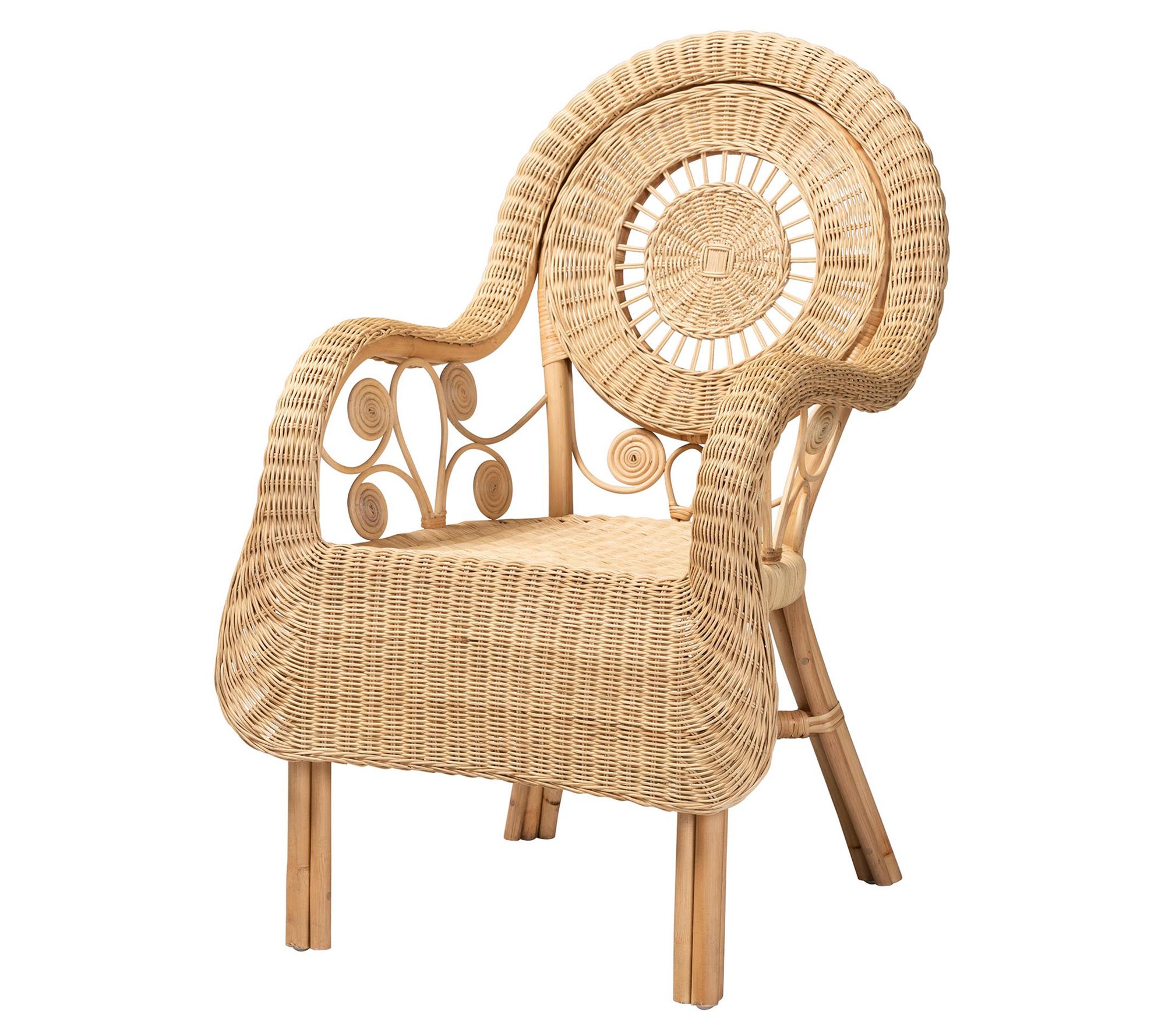 bali & pari Putri Natural Rattan Arm Chair