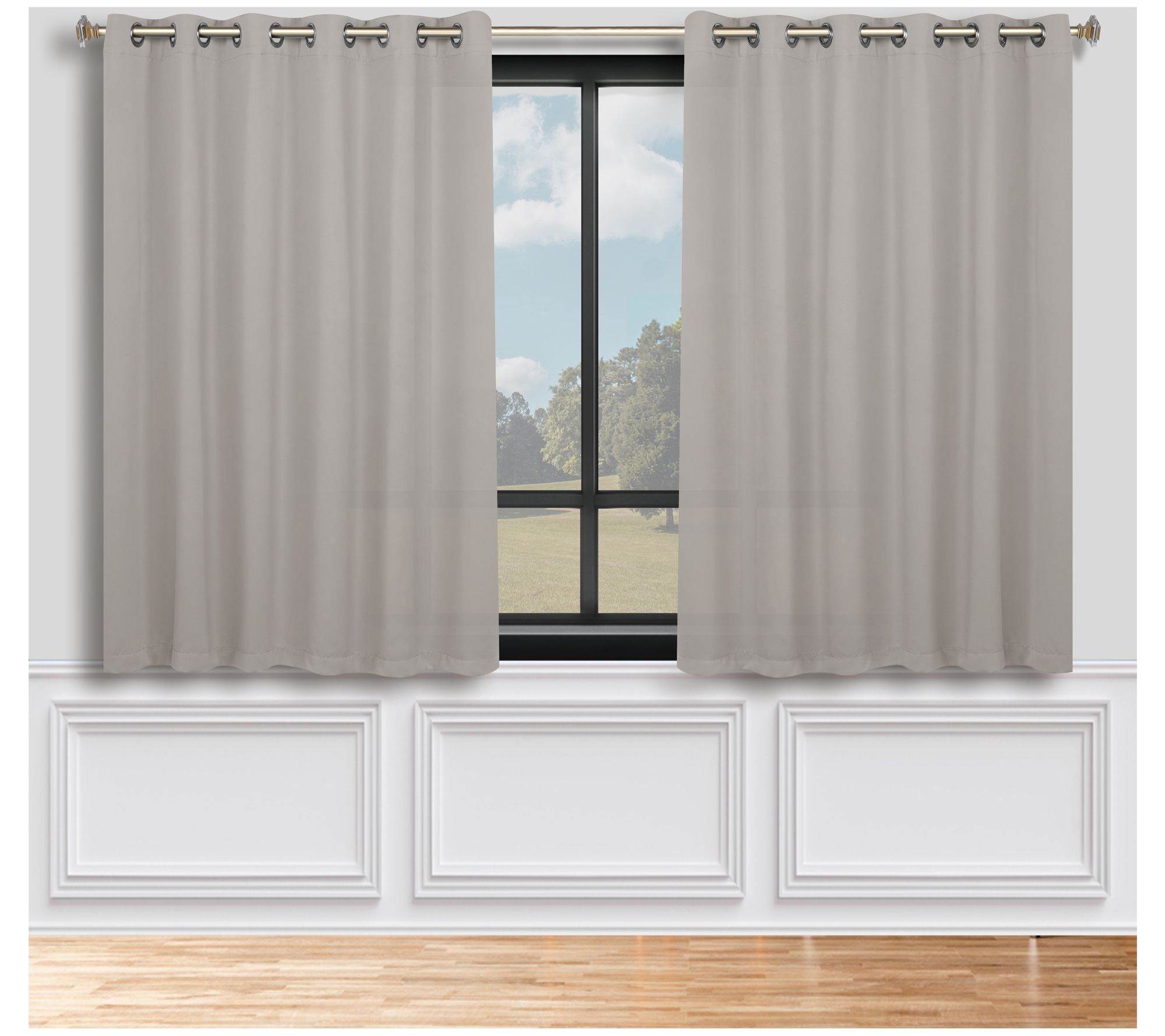 Superior Solid Room Darkening Curtains Set 70x63