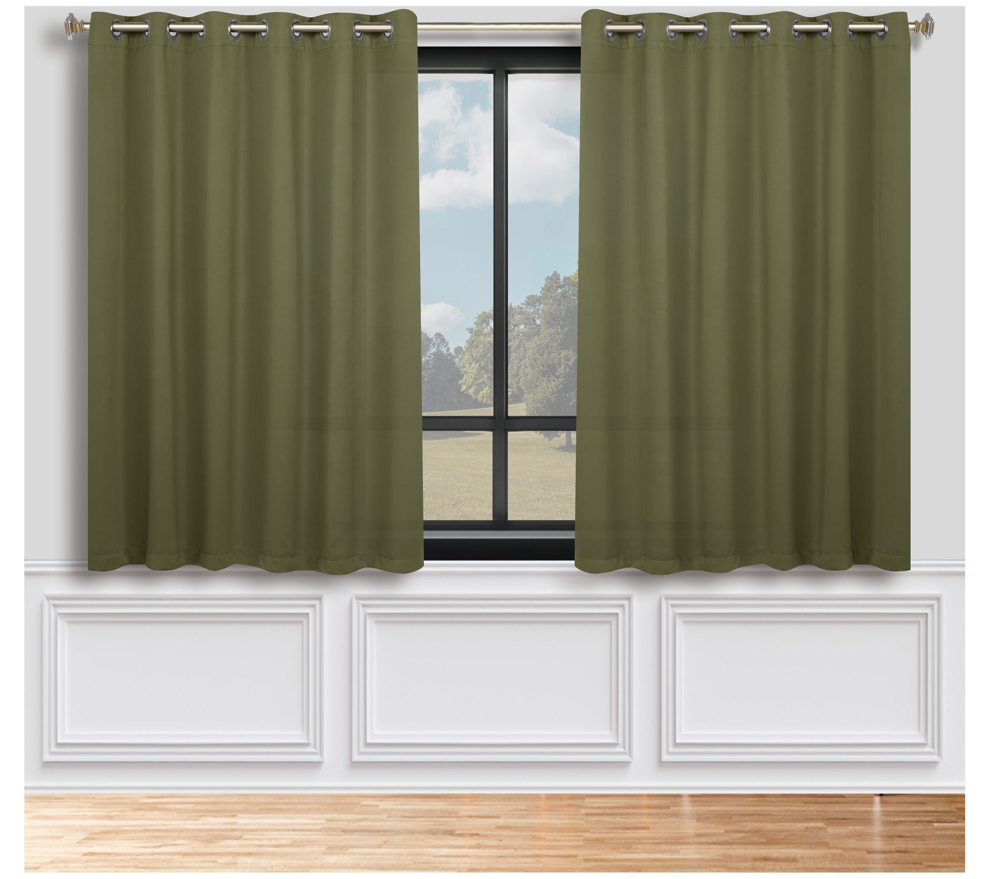 Superior Solid Room Darkening Curtains Set 70x63
