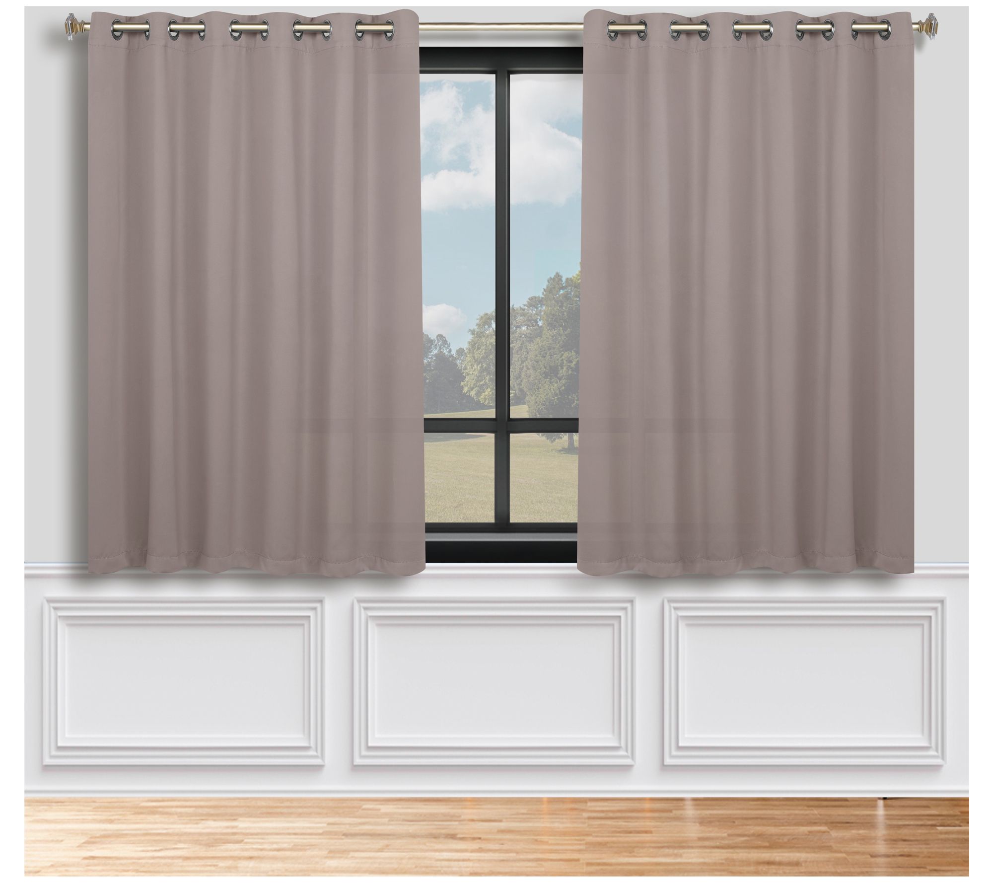 Superior Solid Room Darkening Curtains Set 70x63