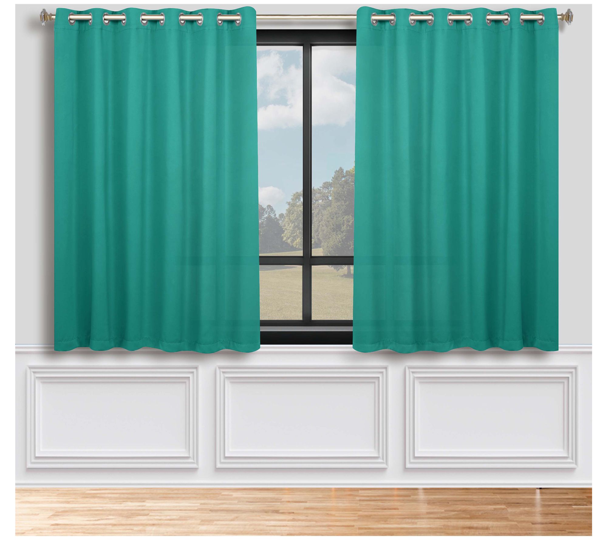 Superior Solid Room Darkening Curtains Set 70x63