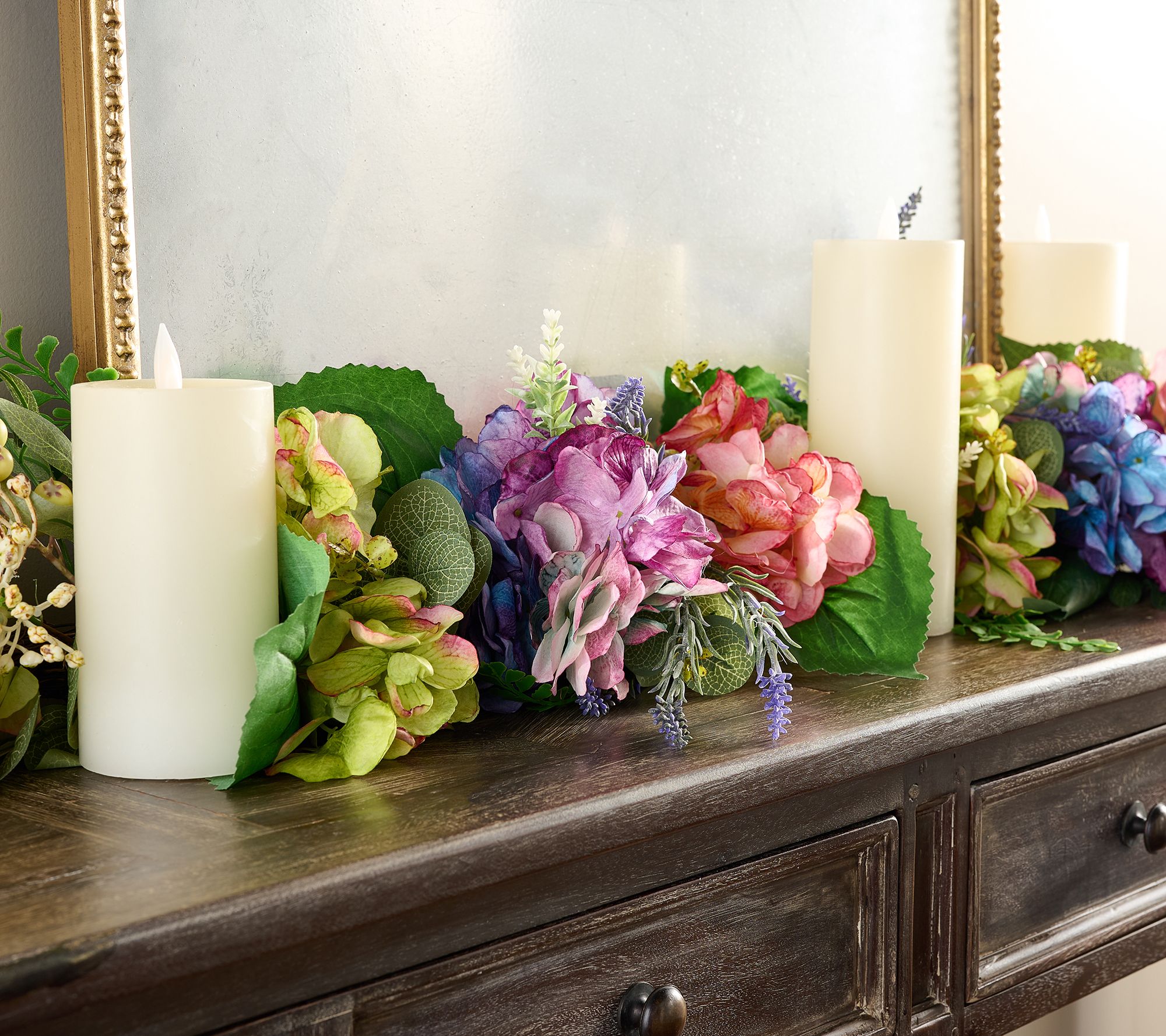 "As Is" 4' Shades of Spring Hydrangea Garland Valerie