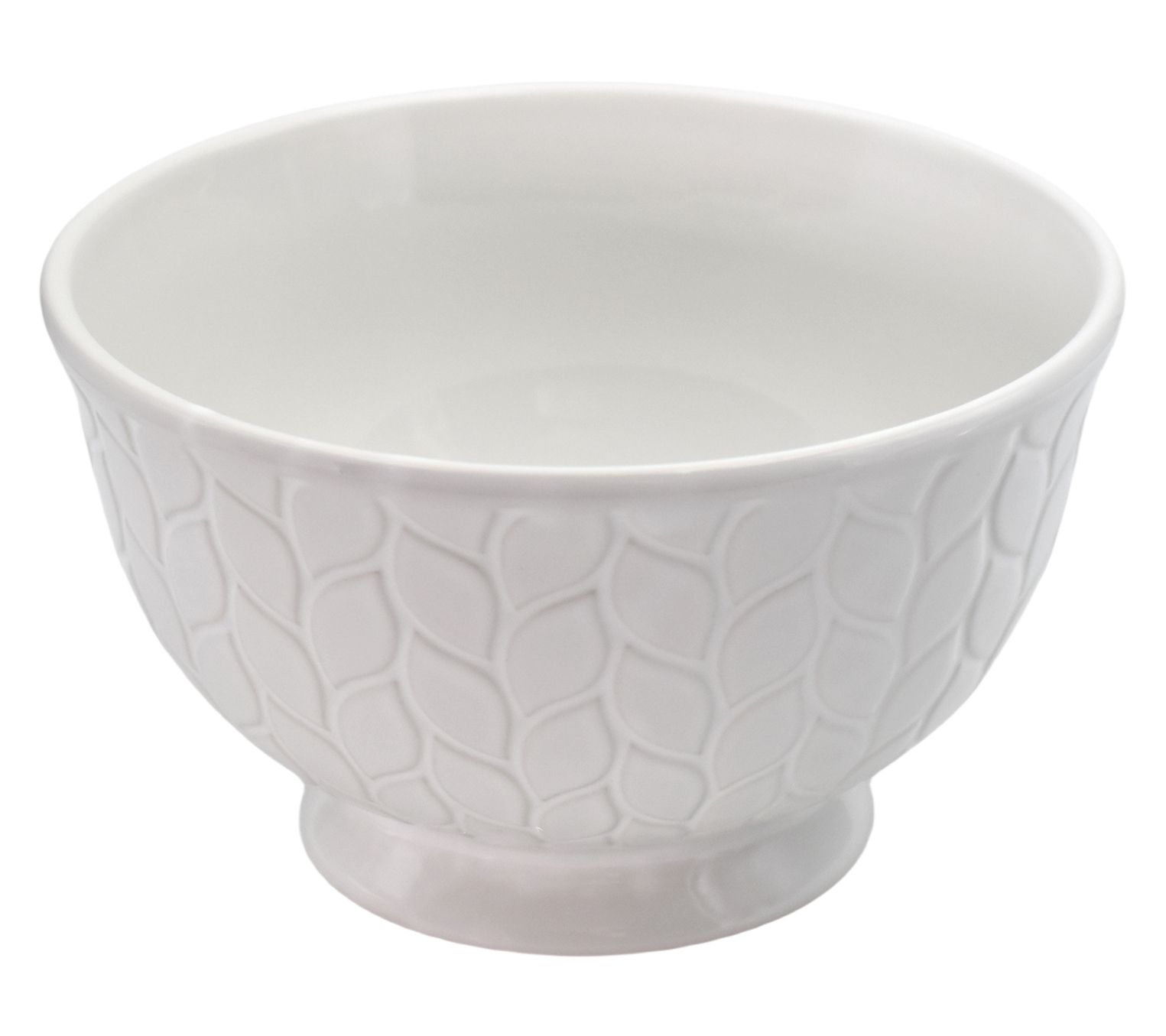 "As Is" Temp-tations Carved Willow 2-Quart Pedestal Bowl