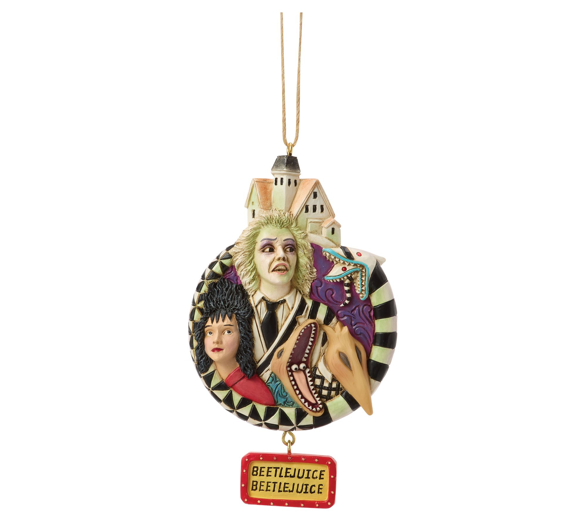 Jim Shore Beetlejuice Group Christmas Ornament4.92in H