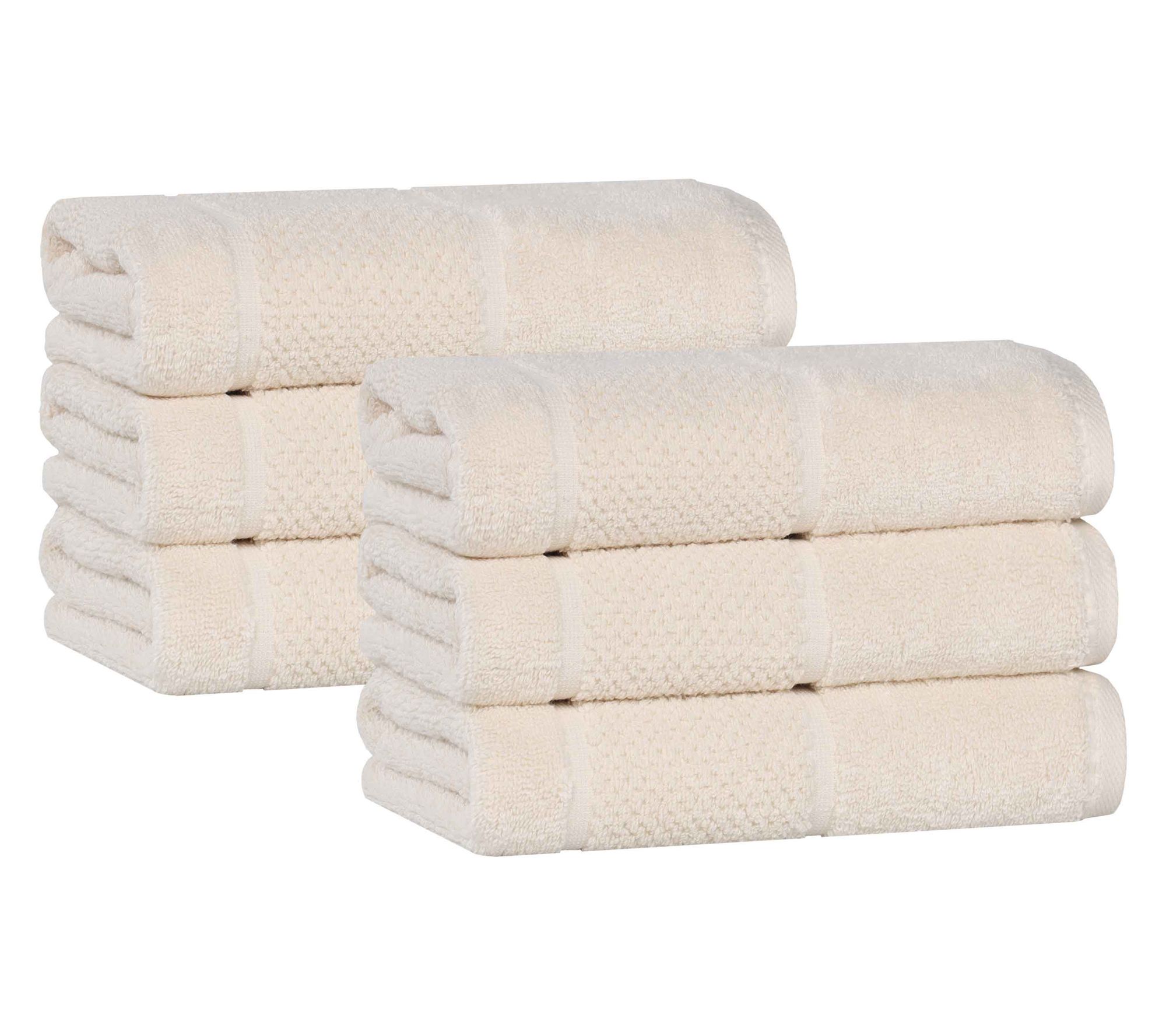 Superior Mile Cotton Blend Solid Hand Towel Set