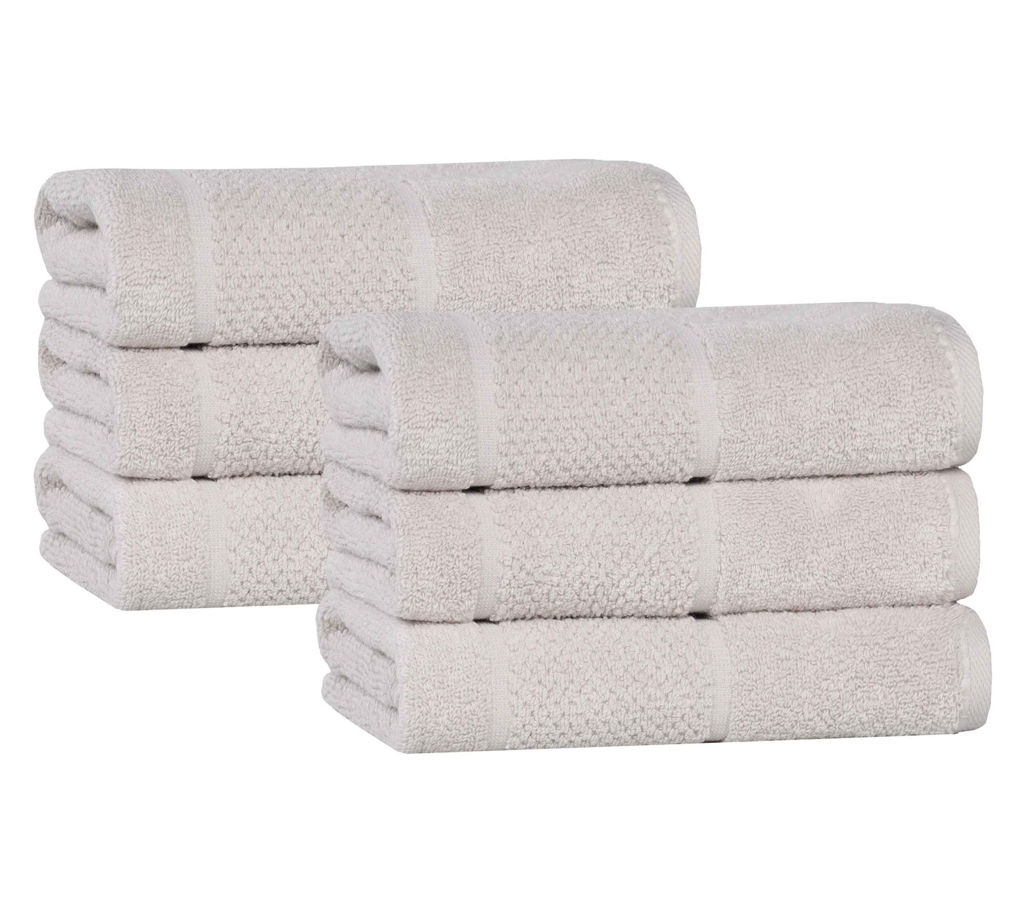 Superior Mile Cotton Blend Solid Hand Towel Set