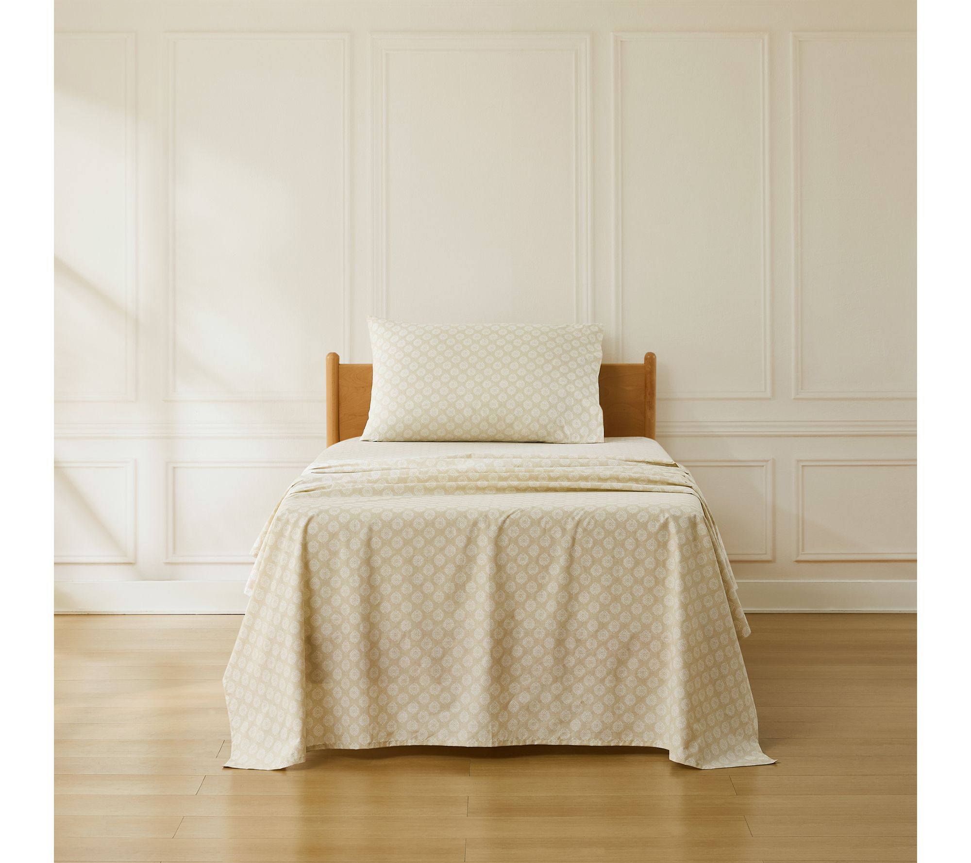 Lush Decor Sophie Cotton Sheet Set Neutral 3-Piece Set Twin