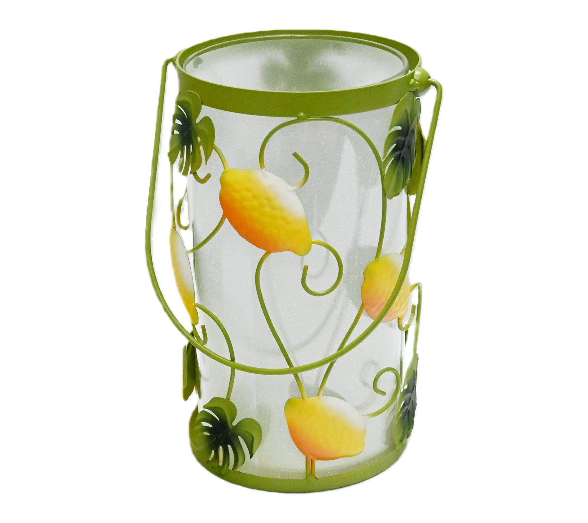 Temp-tations Seasonal Glass Hurricane Lantern with Fairy Lights