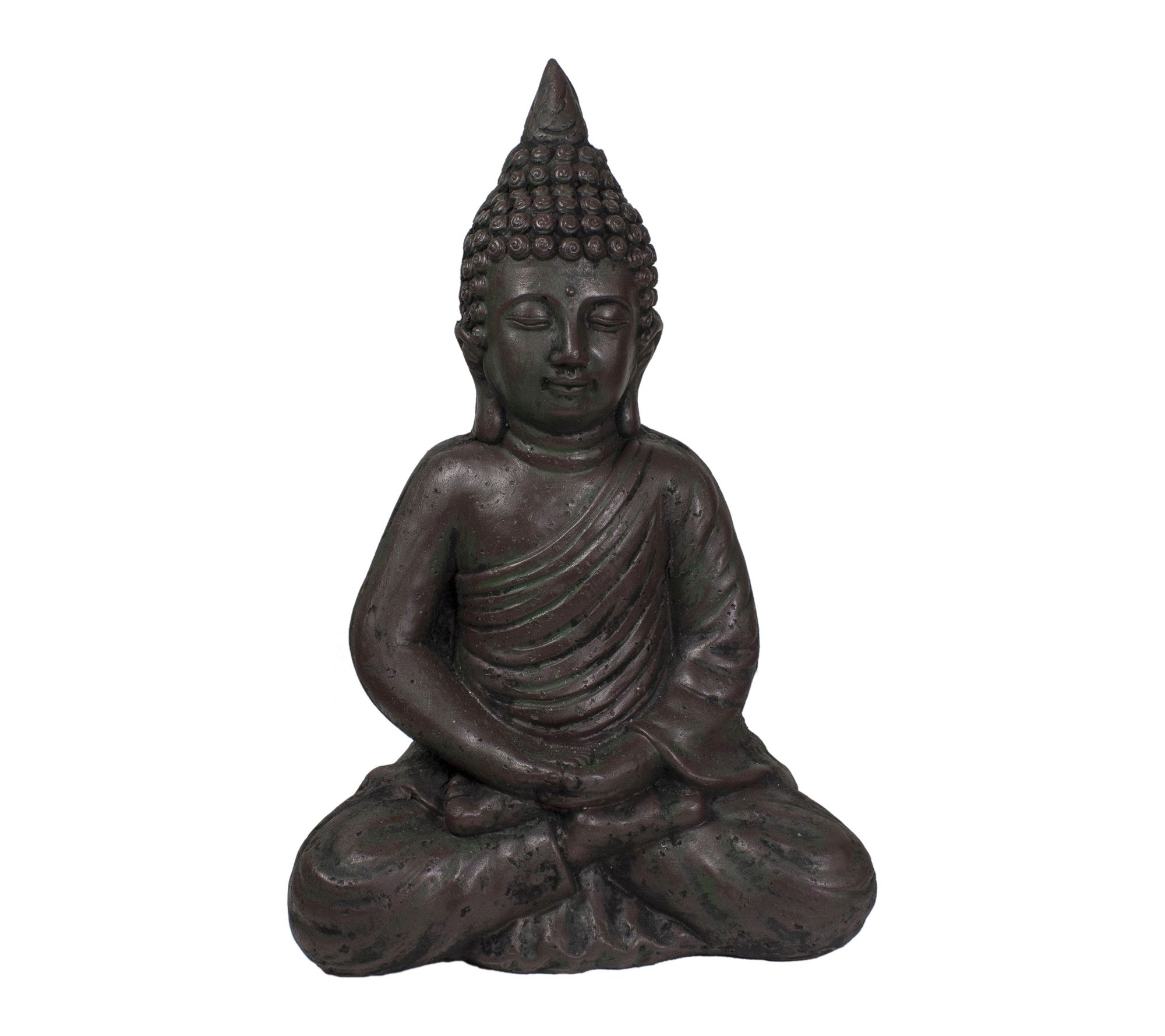 Northlight 17.5" Dark Brown Meditating Buddha Garden Statue