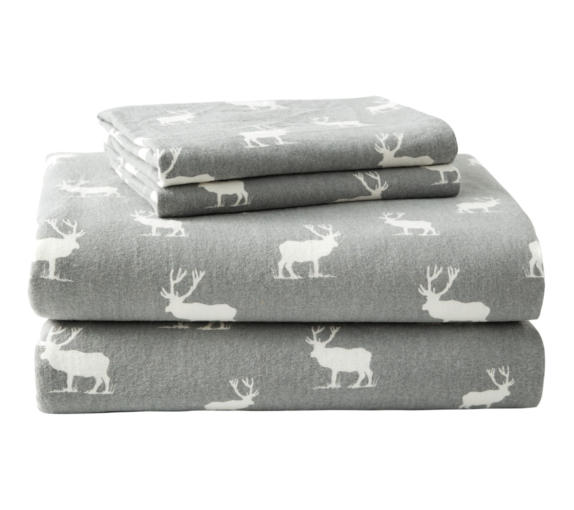 Eddie Bauer Elk Grove Grey Cotton King Sheet Set