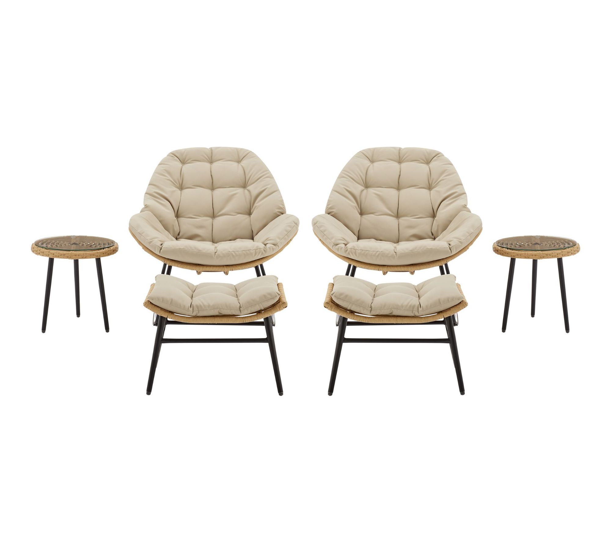 Manhattan Comfort Benson 3-Piece Lounge Chair S et - Set of 6