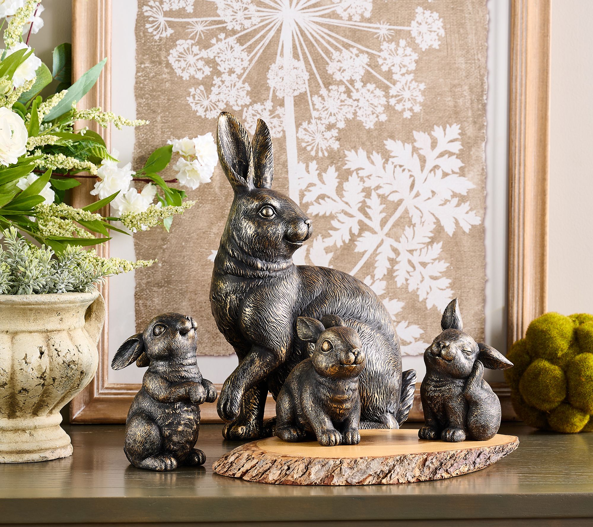 "As Is" 4-Piece Indoor/Outdoor Garden Friends Family by Valerie