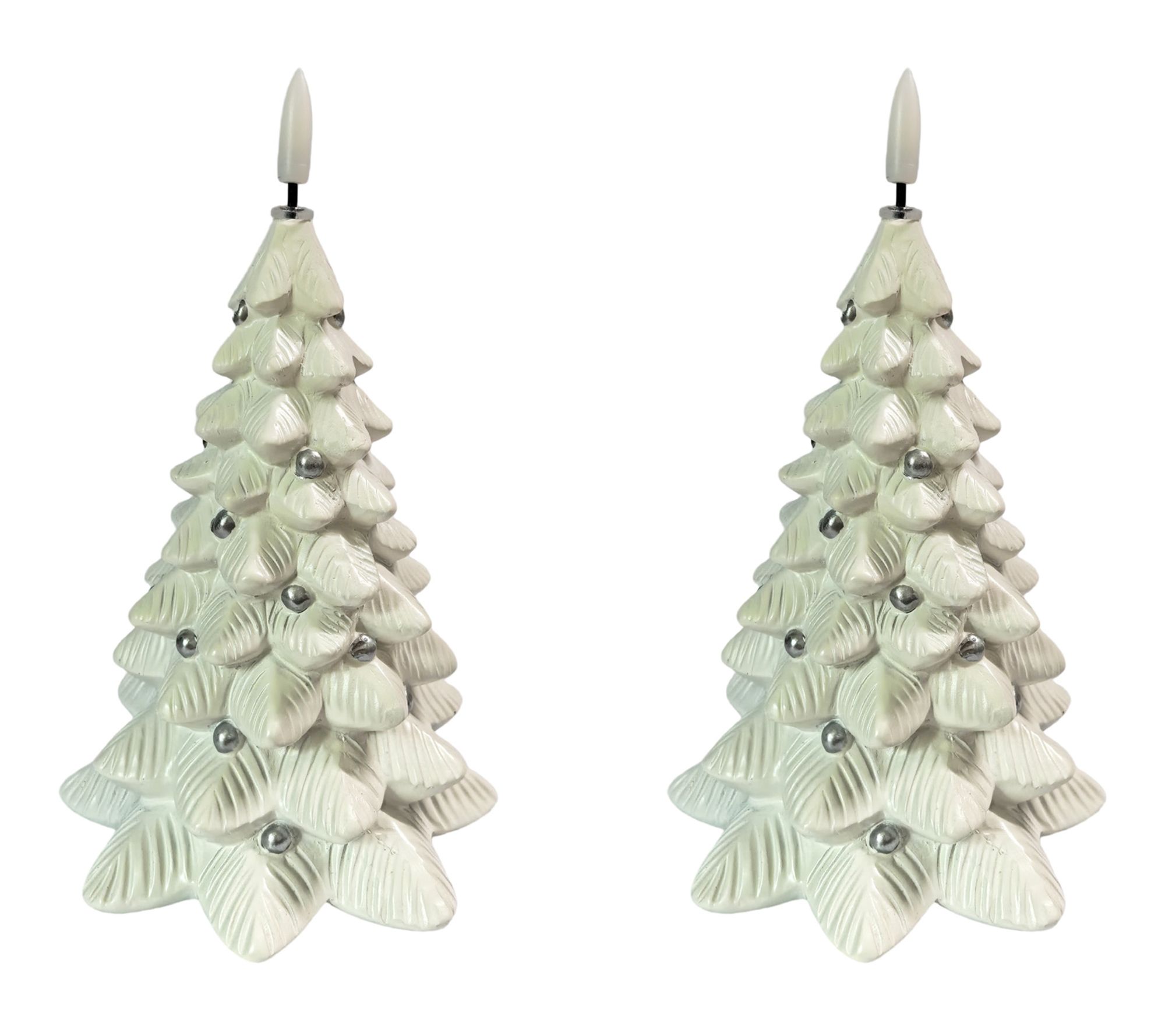 Temp-tations Set of 2 Holiday Figural Flameless LED Candles