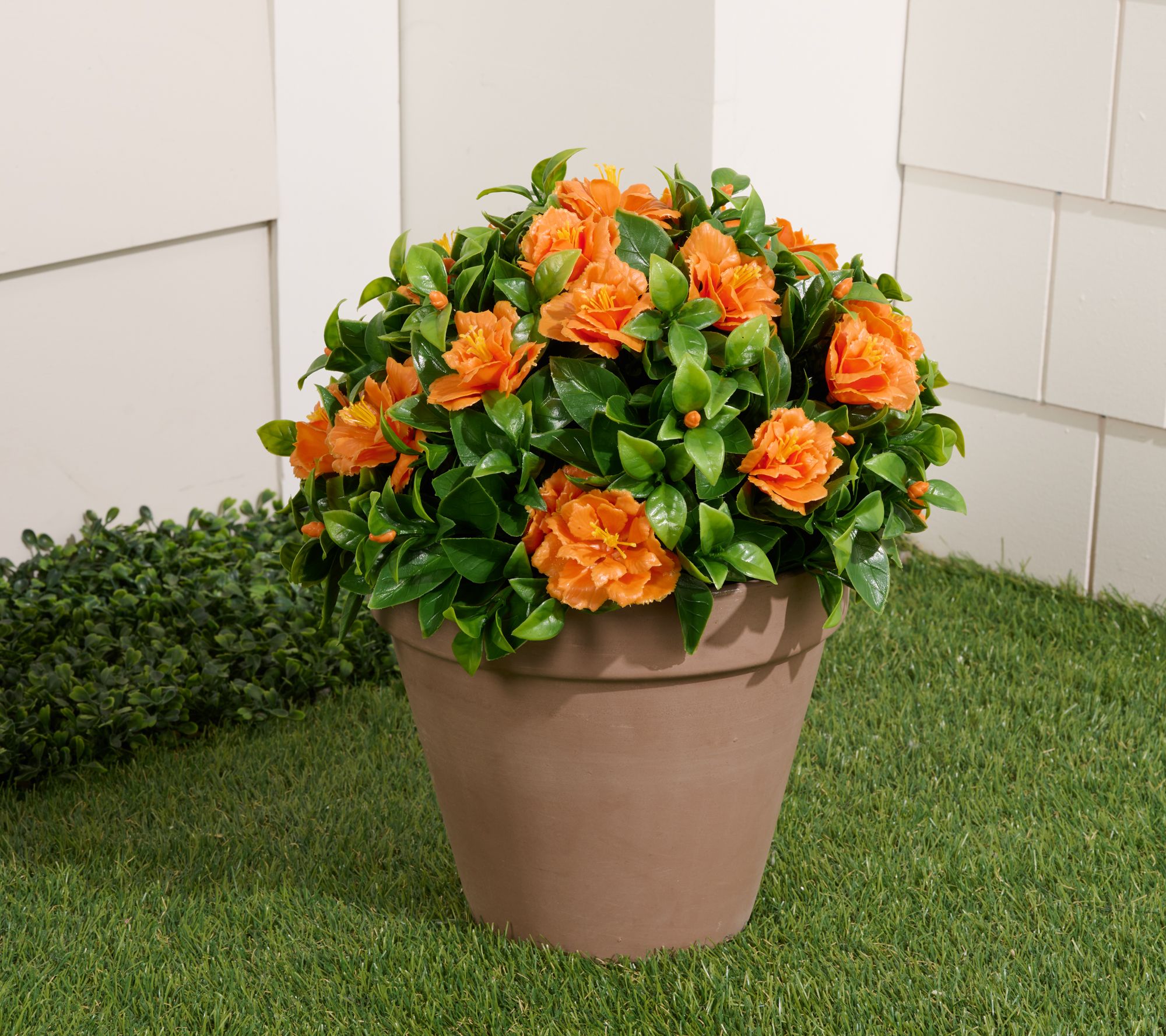 "As Is" Wicker Park 13" Indoor /Outdoor Faux Azalea Urn Filler