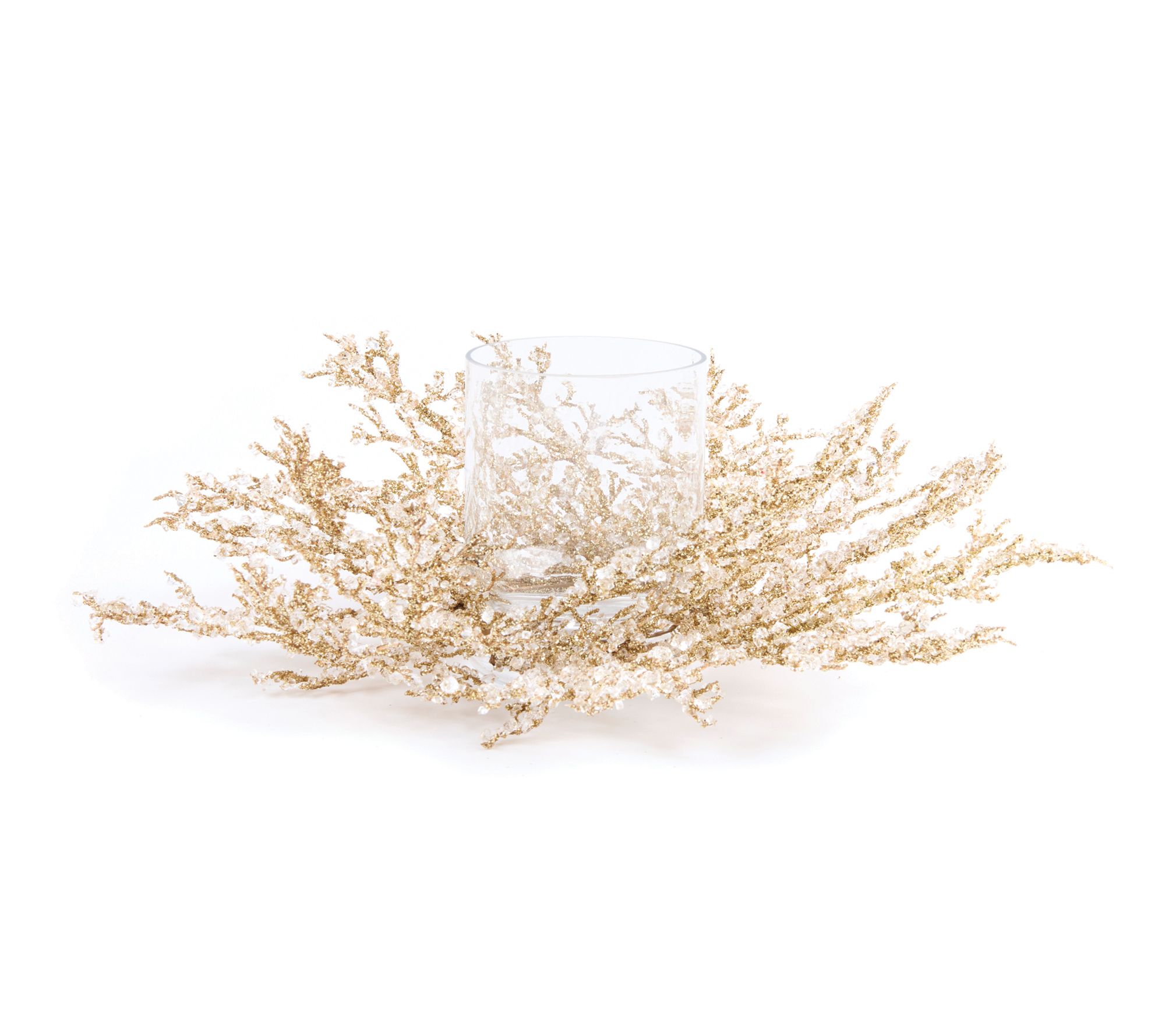 Melrose Icy Pine Candle Holder Centerpiece 16"D
