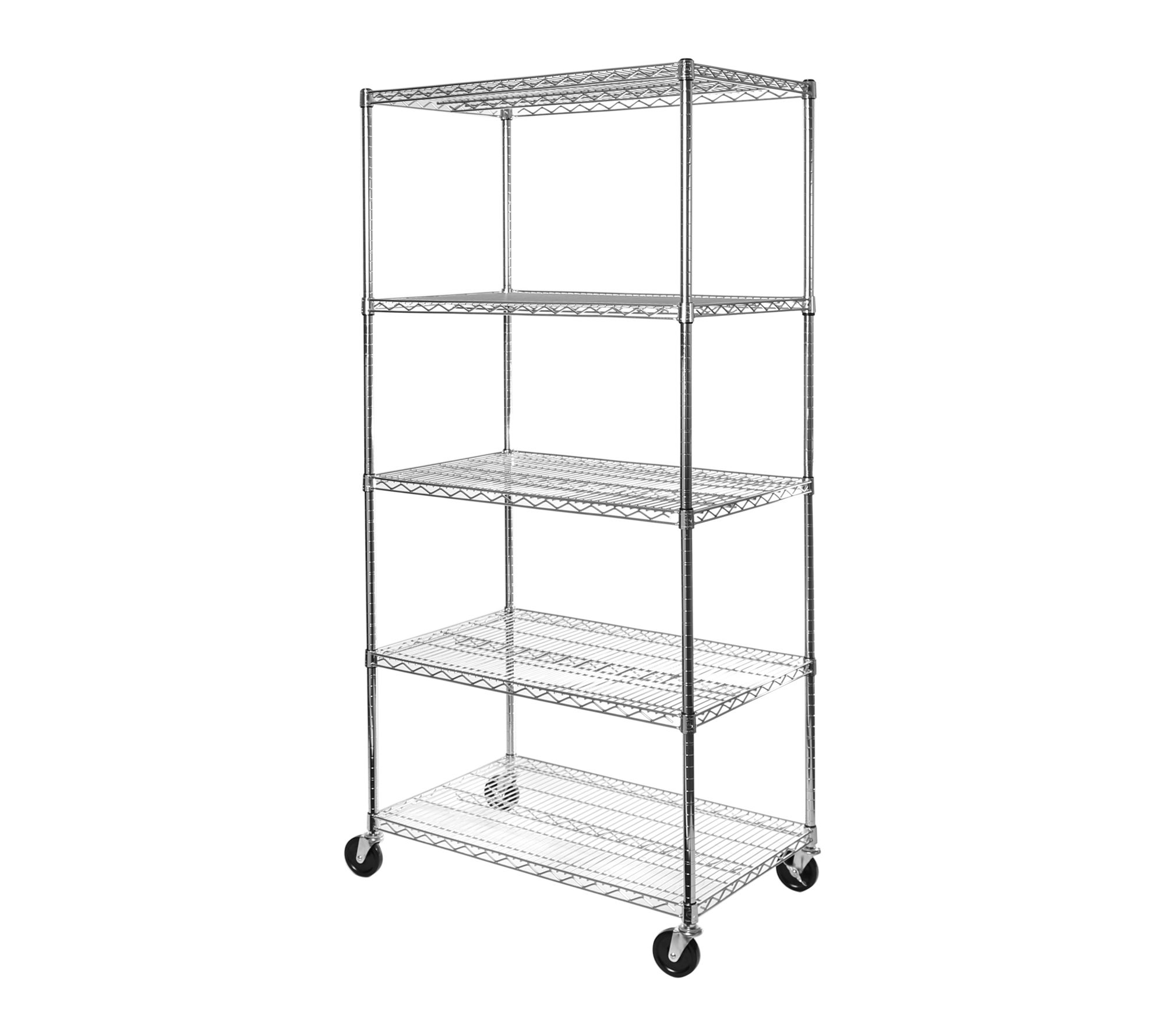 Seville Classics 5 Tier Wire Shelving, 36" W x 24" D x 76" H