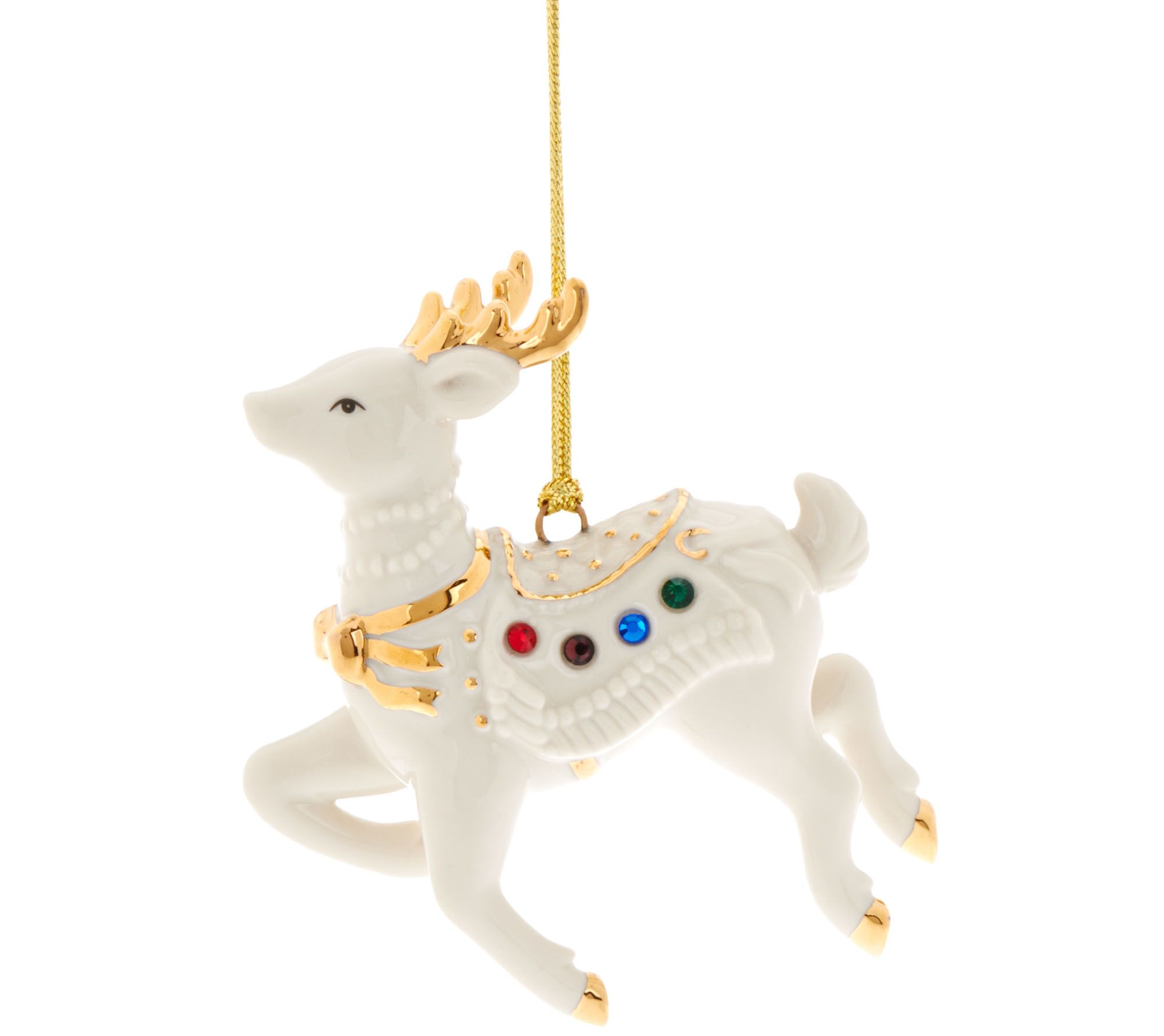 Lenox Set of 3 Porcelain Ornaments w/ Crystals and Gift Boxes