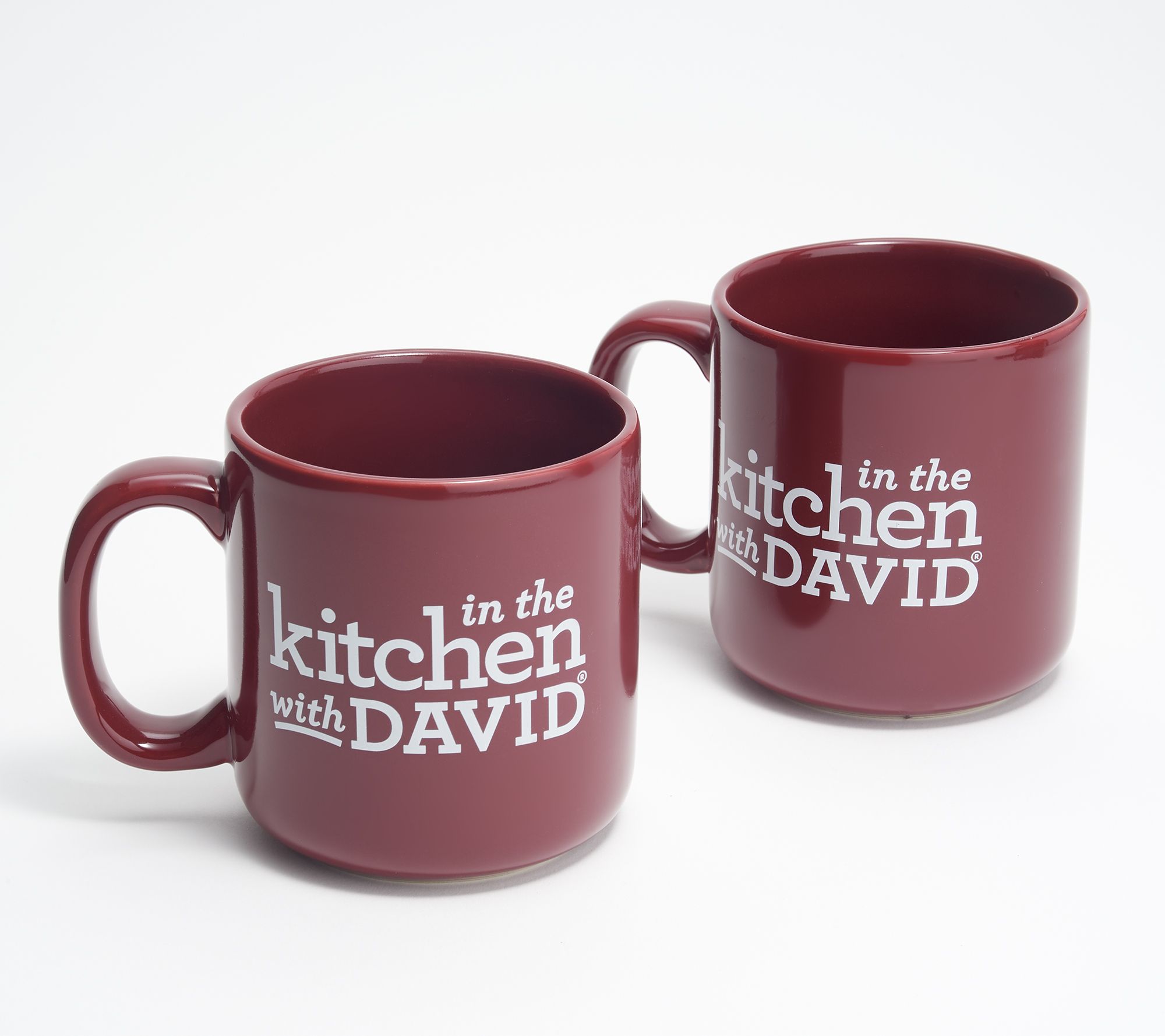 Set of (2) In the Kitchen with David 18-oz Mugs with Gift Boxes - QVC.com