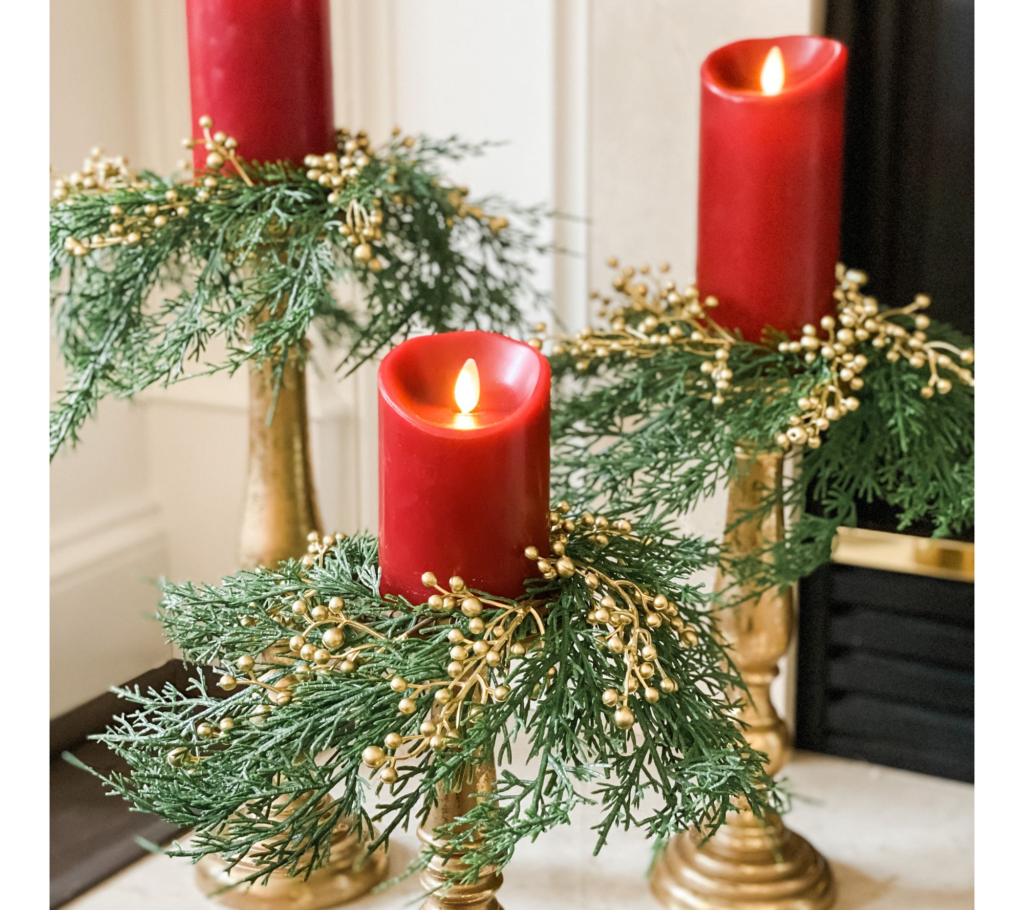 Simply Stunning Set of 3 Cedar Candle Rings by Janine Graff - QVC.com