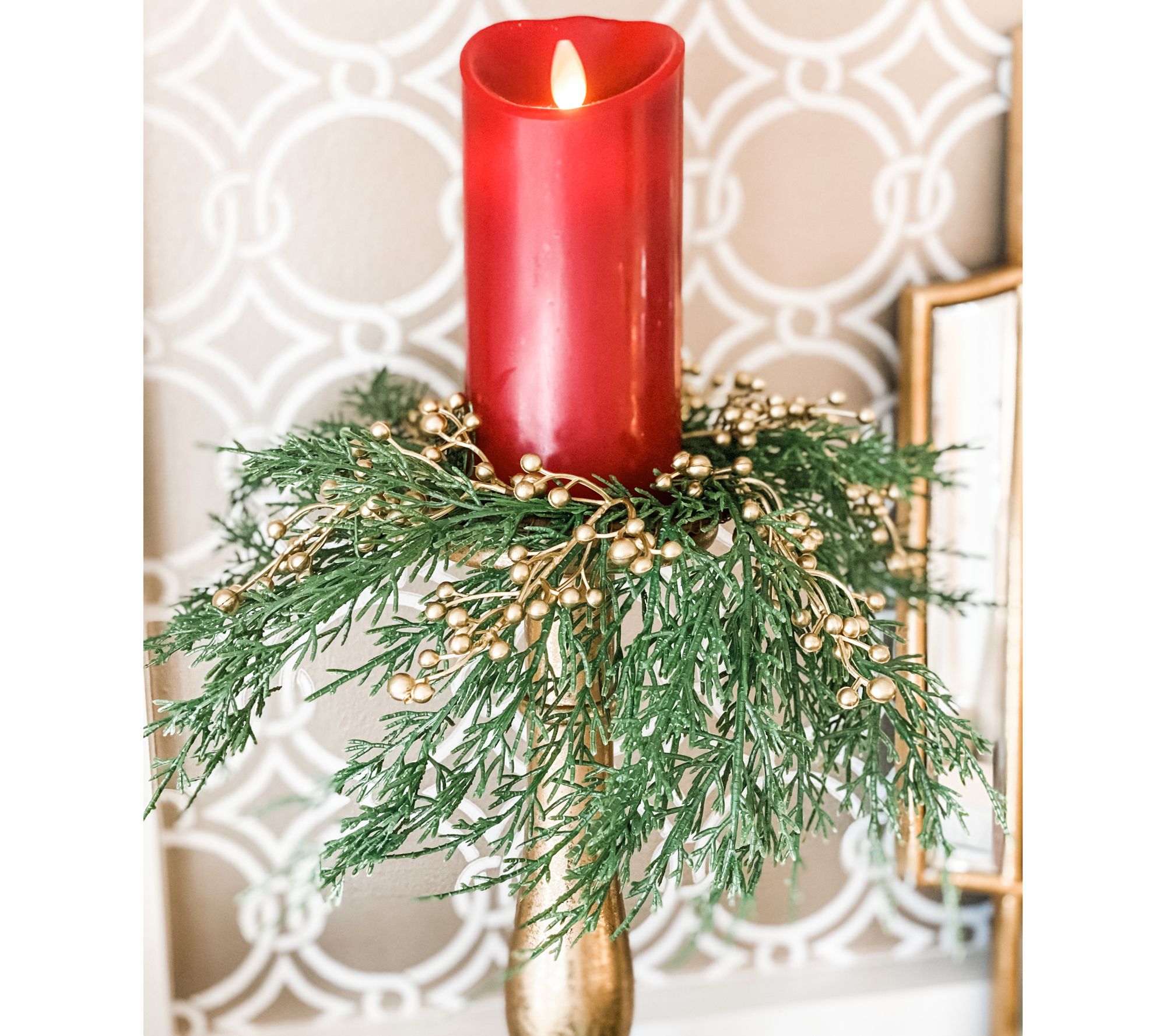 Simply Stunning Set of 3 Cedar Candle Rings by Janine Graff