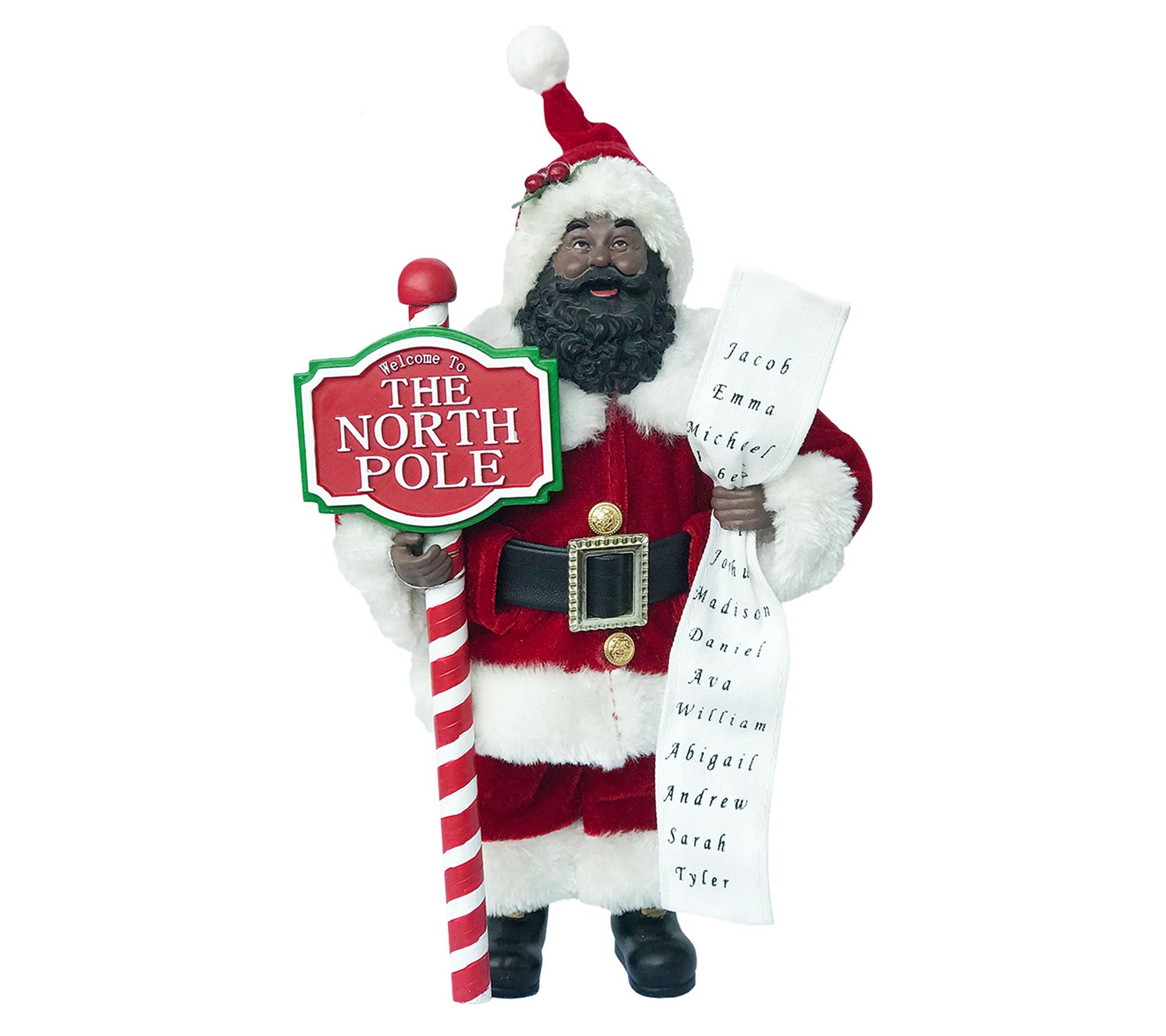 Santa's Workshop 12" Black North Pole Claus